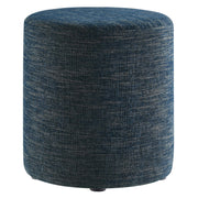 Modway Callum 16" Round Woven Heathered Fabric Upholstered Ottoman