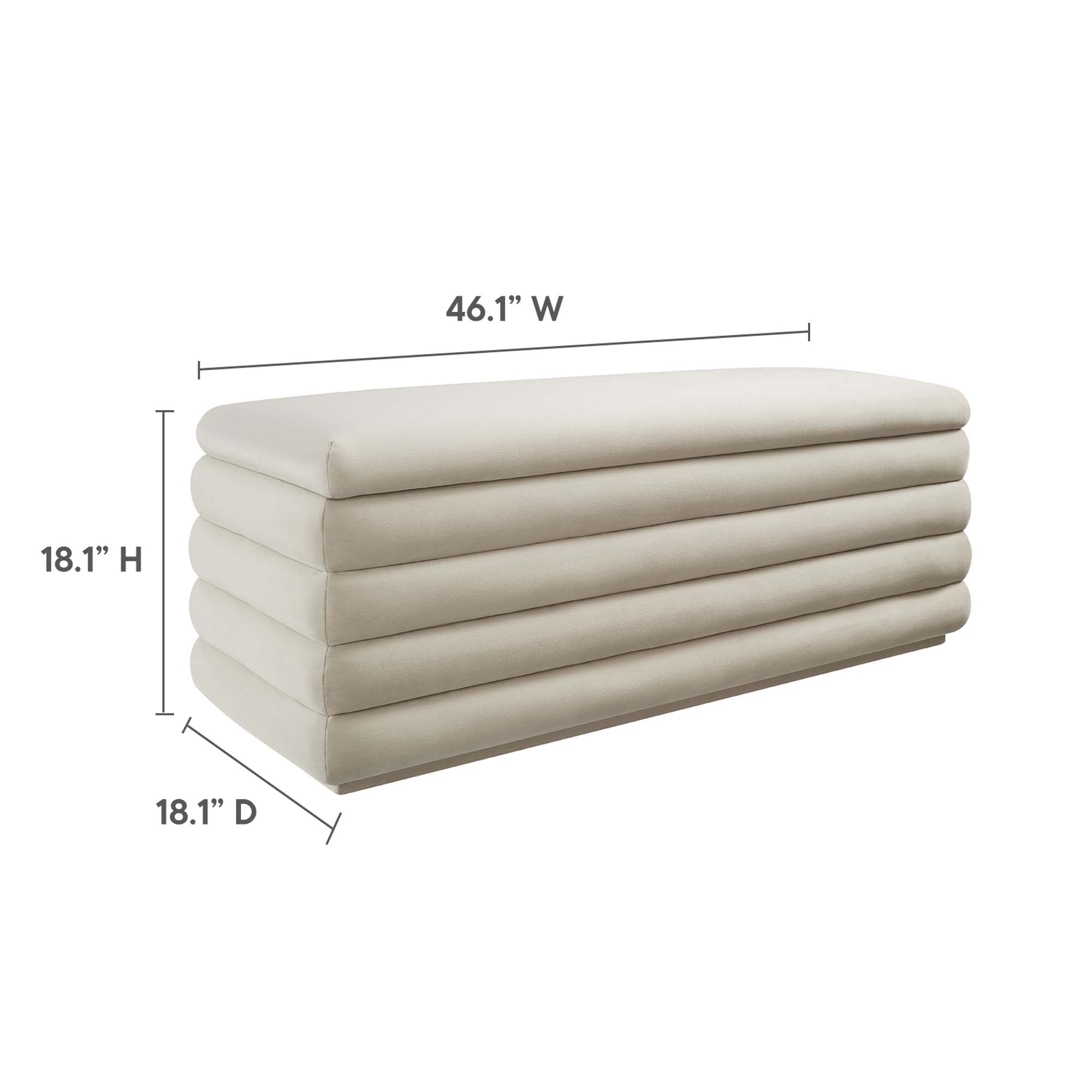 Modway Mezzo Upholstered Performance Velvet Storage Bench
