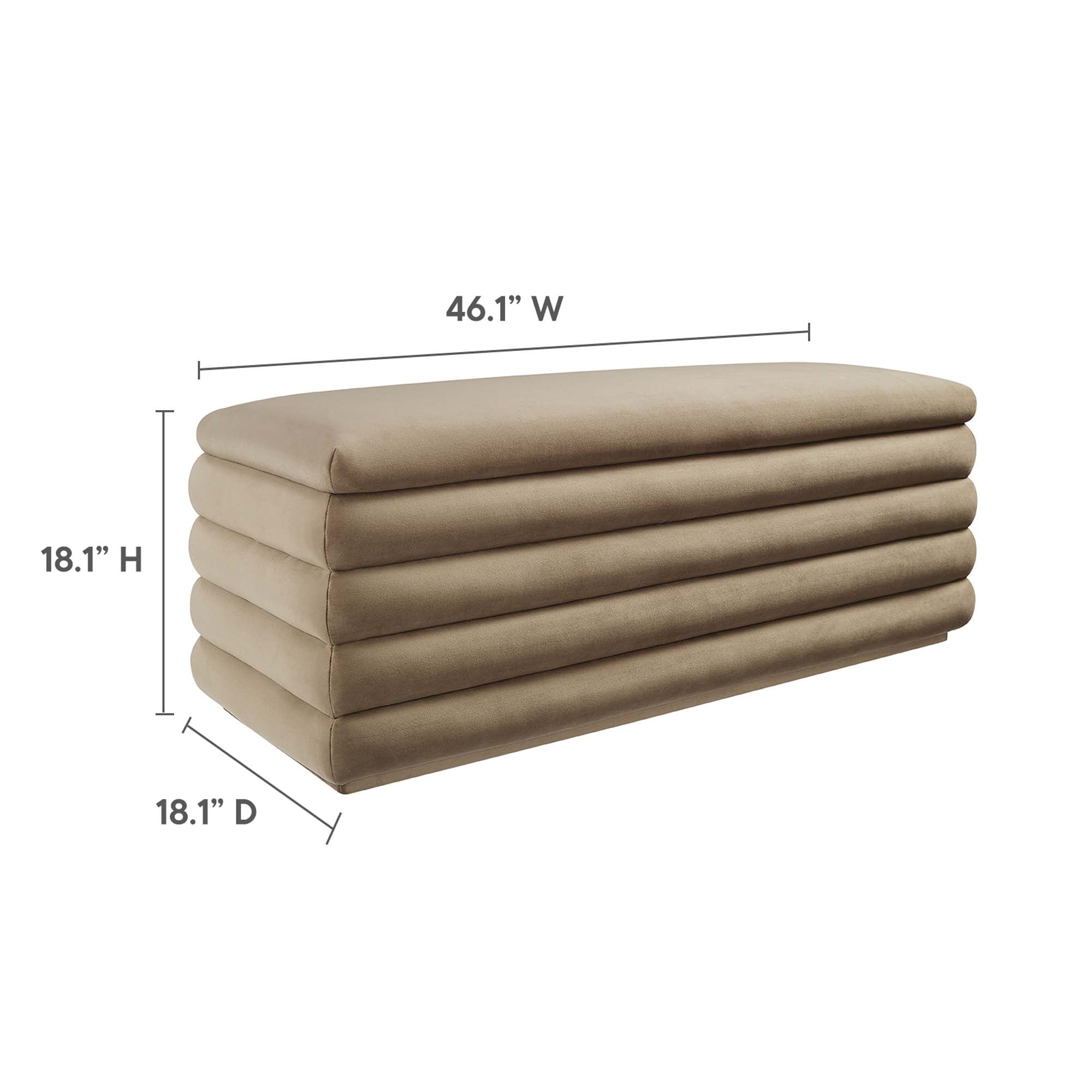 Modway Mezzo Upholstered Performance Velvet Storage Bench