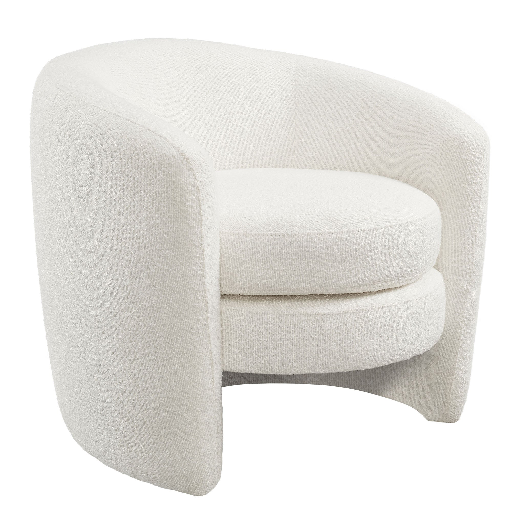 Modway Affinity Upholstered Boucle Fabric Curved Back Armchair