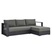 Modway Tahoe 2-Piece Outdoor Patio Powder-Coated Aluminum Right-Facing Chaise Sectional Sofa Set