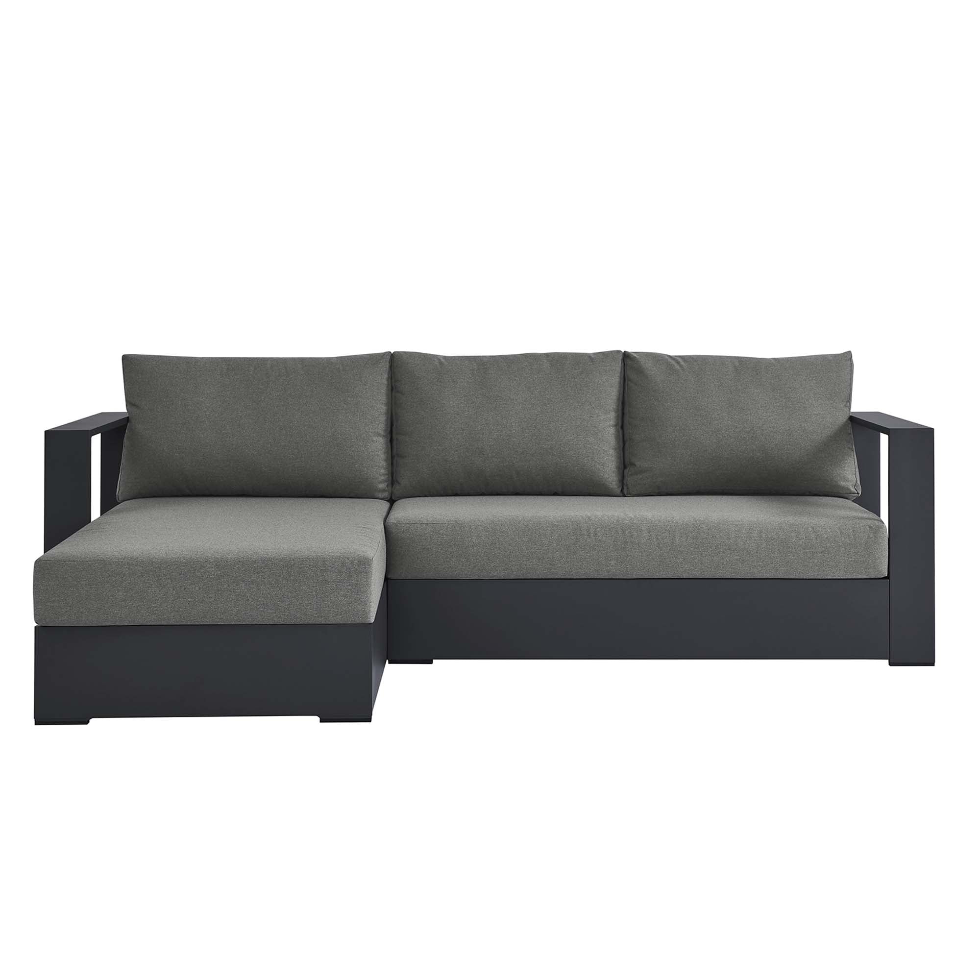 Modway Tahoe 2-Piece Outdoor Patio Powder-Coated Aluminum Left-Facing Chaise Sectional Sofa Set