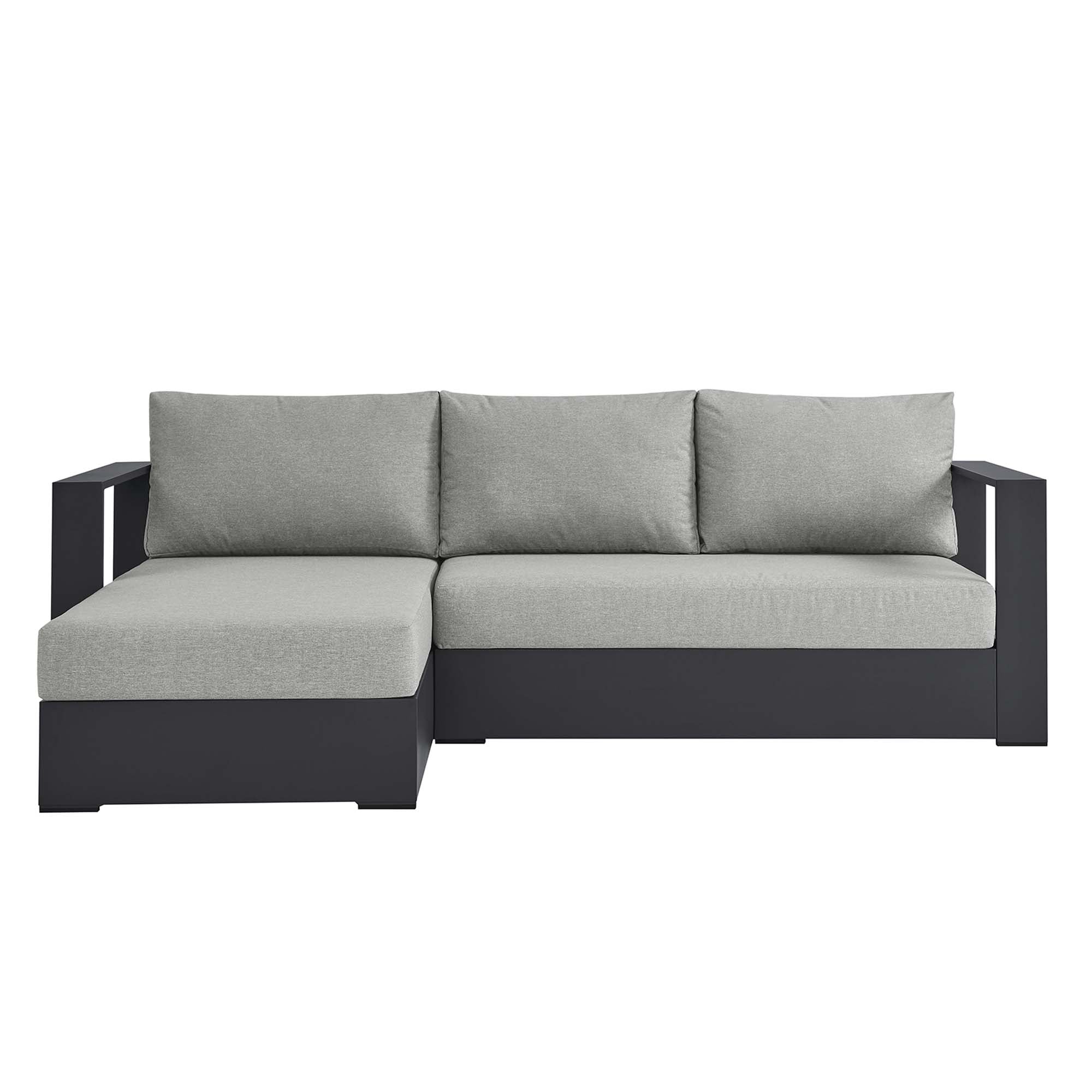 Modway Tahoe 2-Piece Outdoor Patio Powder-Coated Aluminum Left-Facing Chaise Sectional Sofa Set