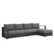 Modway Tahoe 3-Piece Outdoor Patio Powder-Coated Aluminum Right-Facing Chaise Sectional Sofa Set