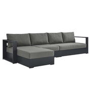 Modway Tahoe 3-Piece Outdoor Patio Powder-Coated Aluminum Left-Facing Chaise Sectional Sofa Set