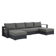 Modway Tahoe 4-Piece Outdoor Patio Powder-Coated Aluminum Sectional Sofa Set