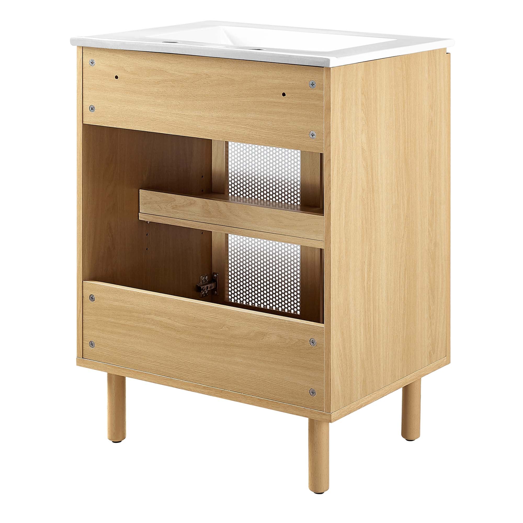 Modway Calla 24" Perforated Metal Bathroom Vanity