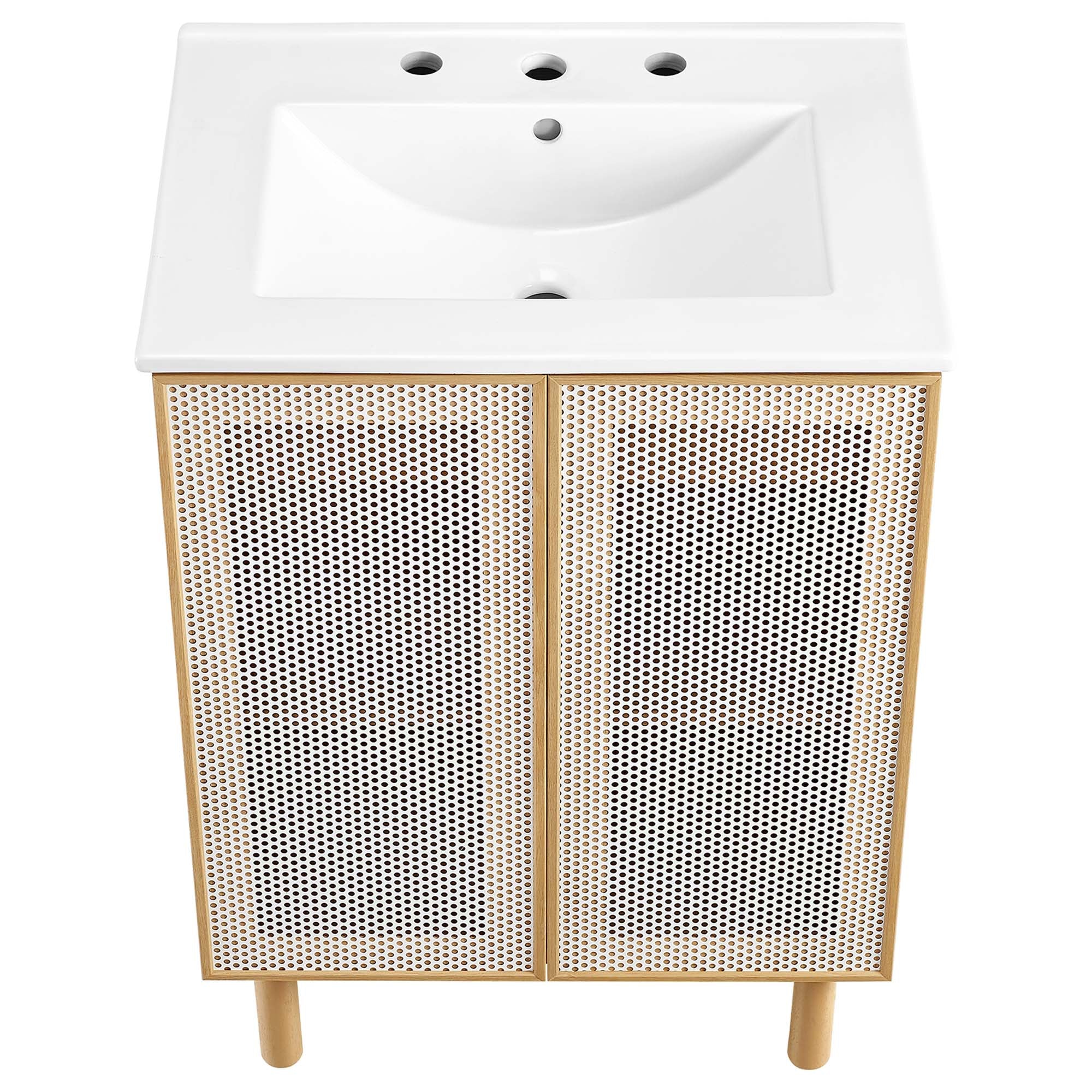 Modway Calla 24" Perforated Metal Bathroom Vanity