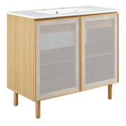 Modway Calla 36" Perforated Metal Bathroom Vanity