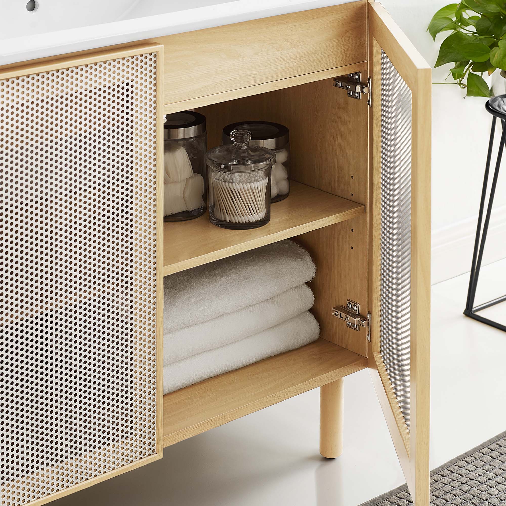 Modway Calla 36" Perforated Metal Bathroom Vanity