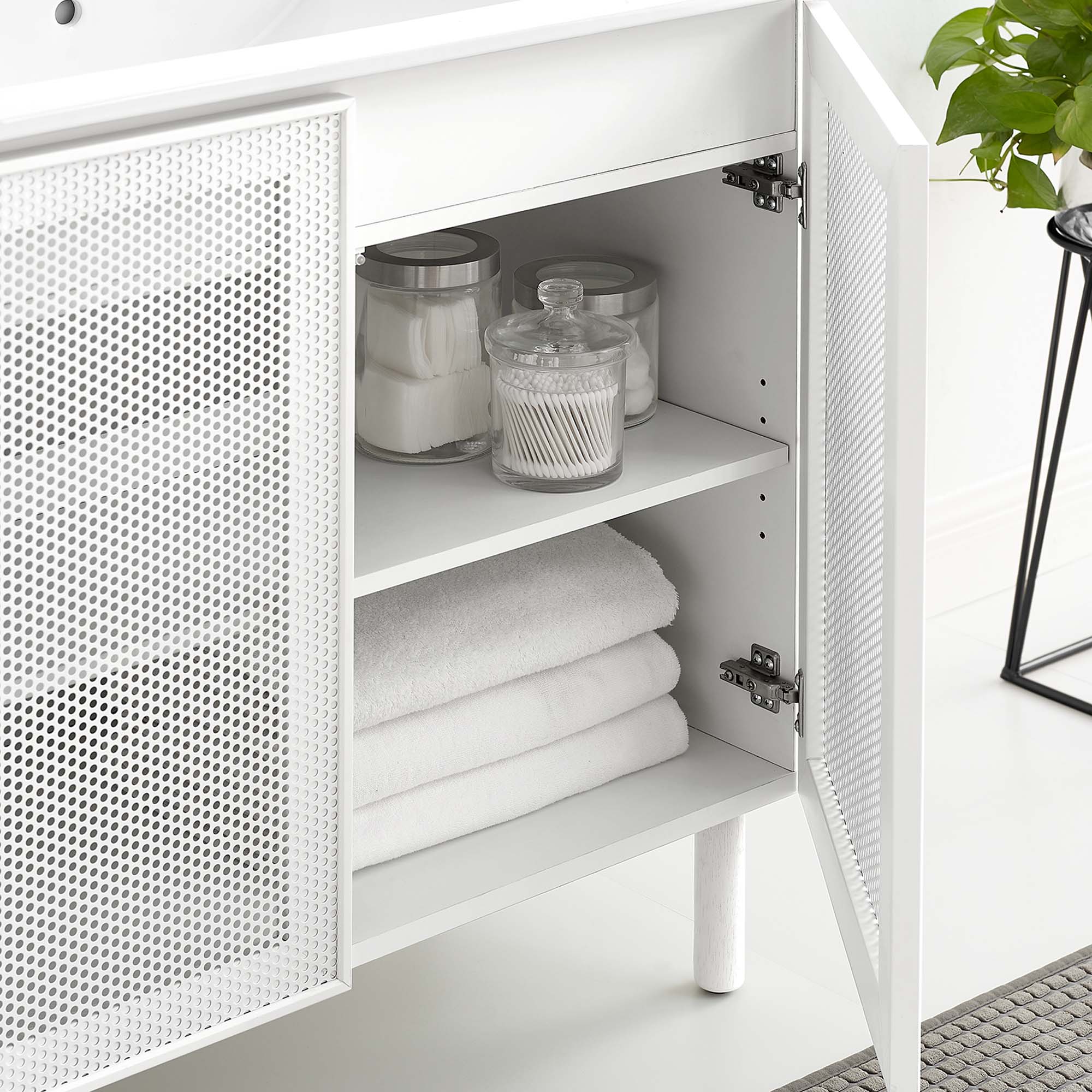 Modway Calla 36" Perforated Metal Bathroom Vanity