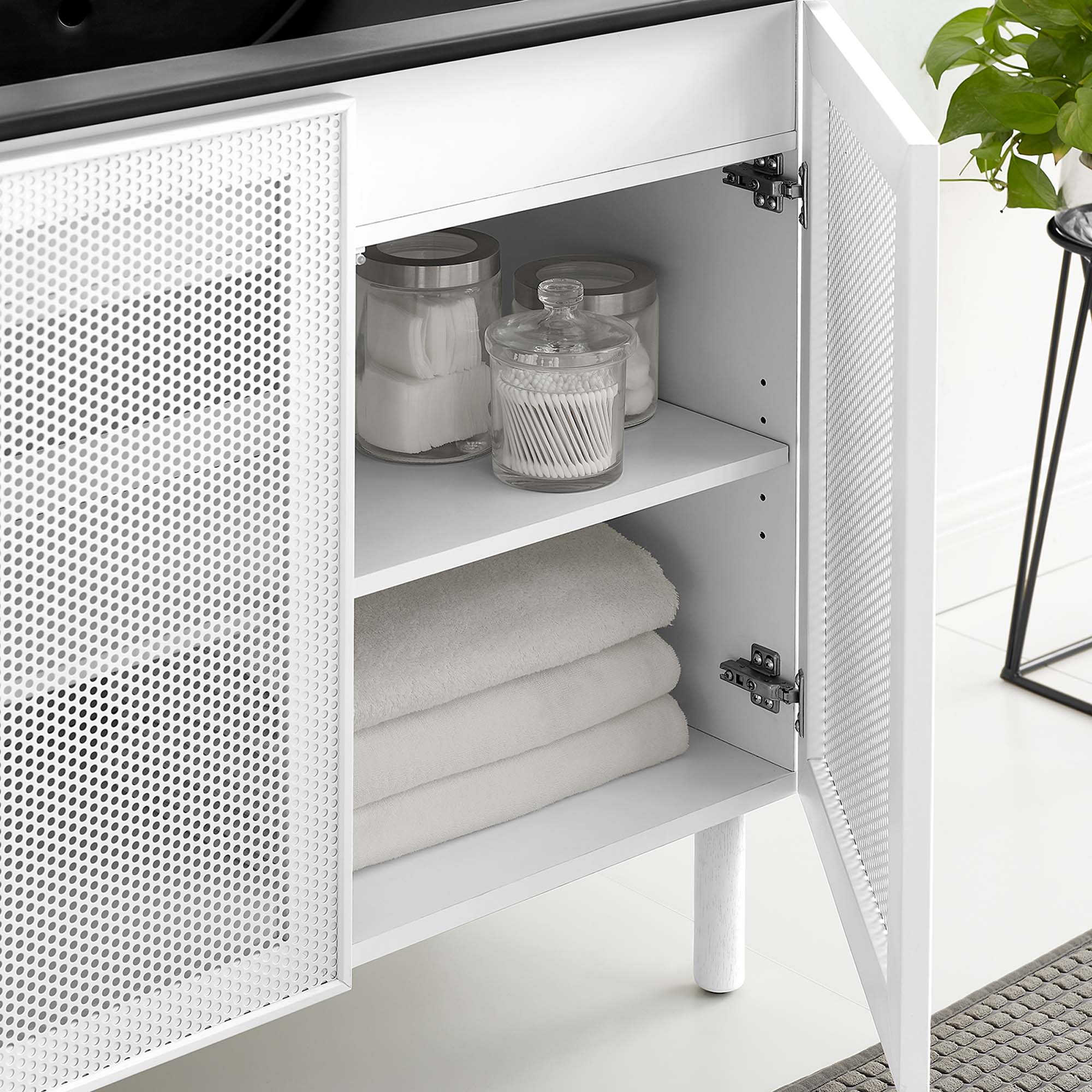 Modway Calla 36" Perforated Metal Bathroom Vanity