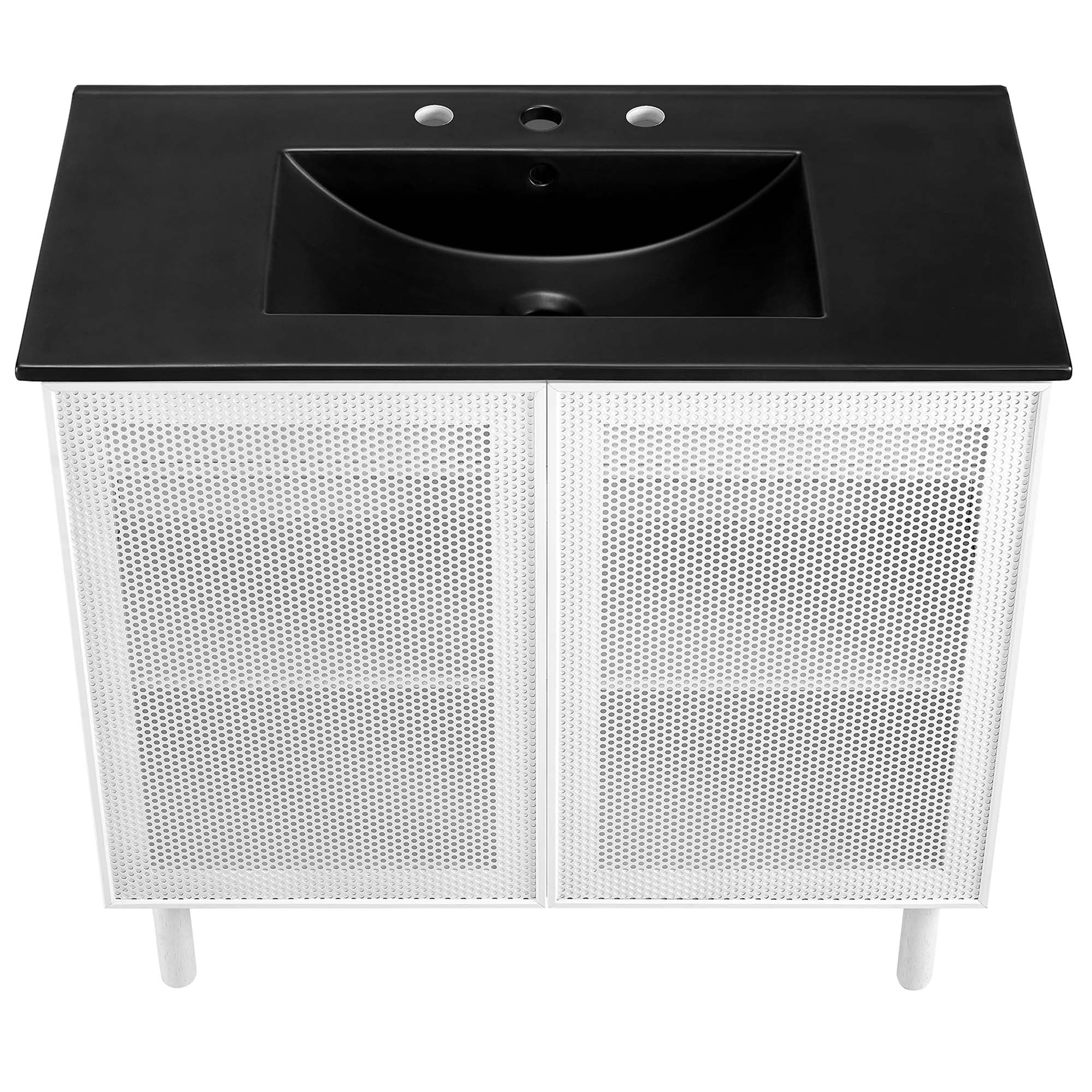 Modway Calla 36" Perforated Metal Bathroom Vanity