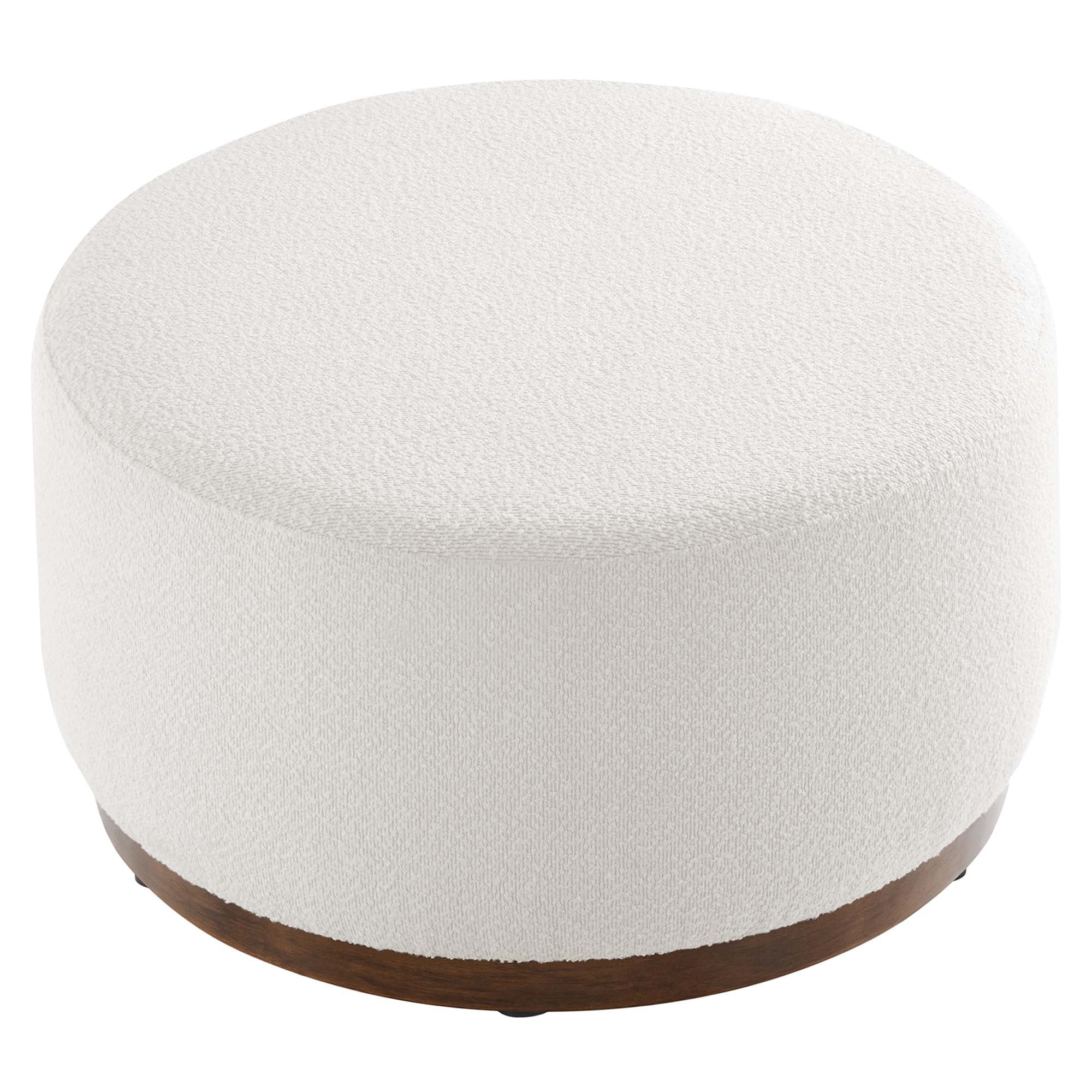 Modway Tilden Large 29" Round Boucle Upholstered Ottoman