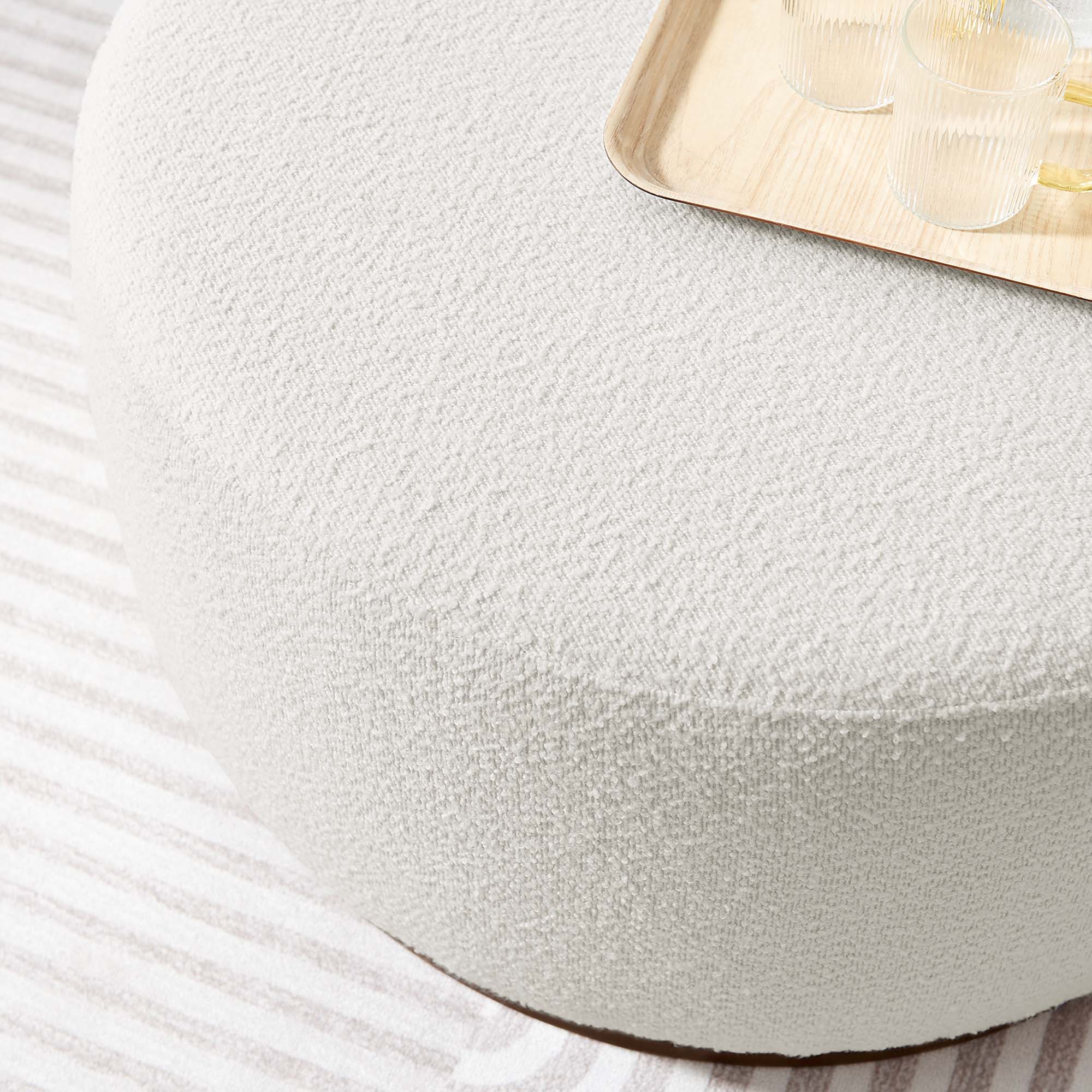Modway Tilden Large 29" Round Boucle Upholstered Ottoman