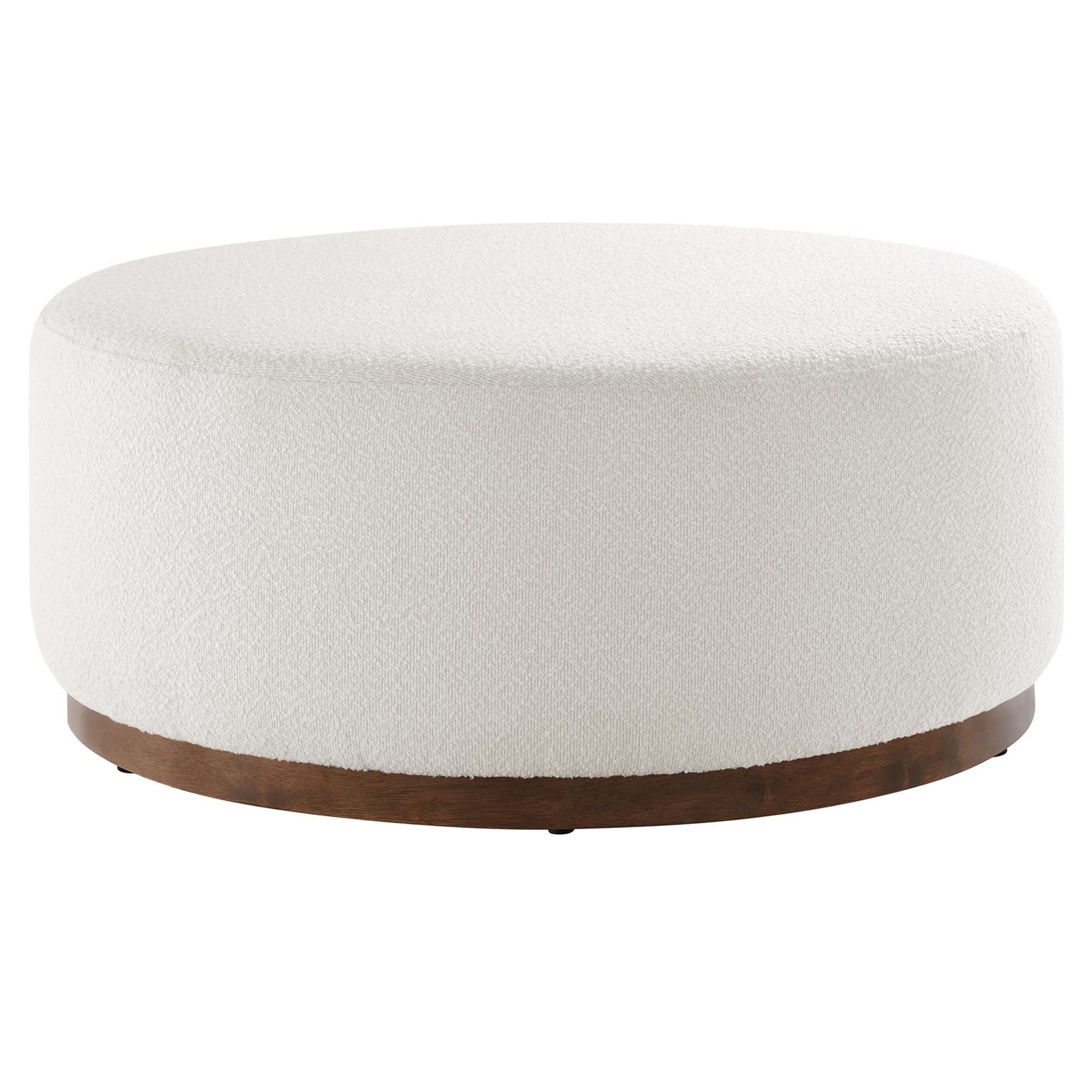 Modway Tilden Large 38" Round Boucle Upholstered Upholstered Ottoman