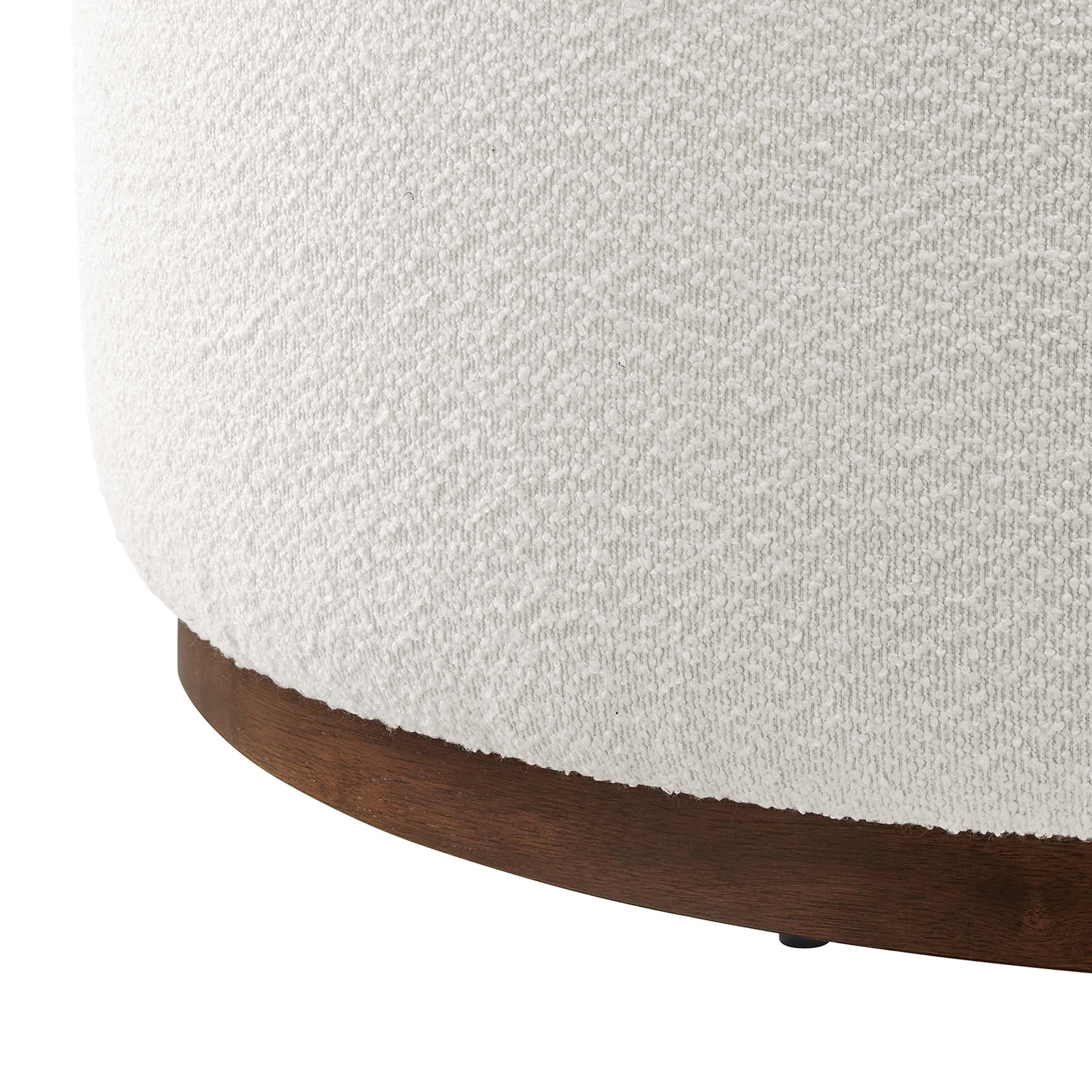 Modway Tilden Large 38" Round Boucle Upholstered Upholstered Ottoman
