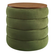 Modway Mezzo Round Performance Velvet Storage Ottoman