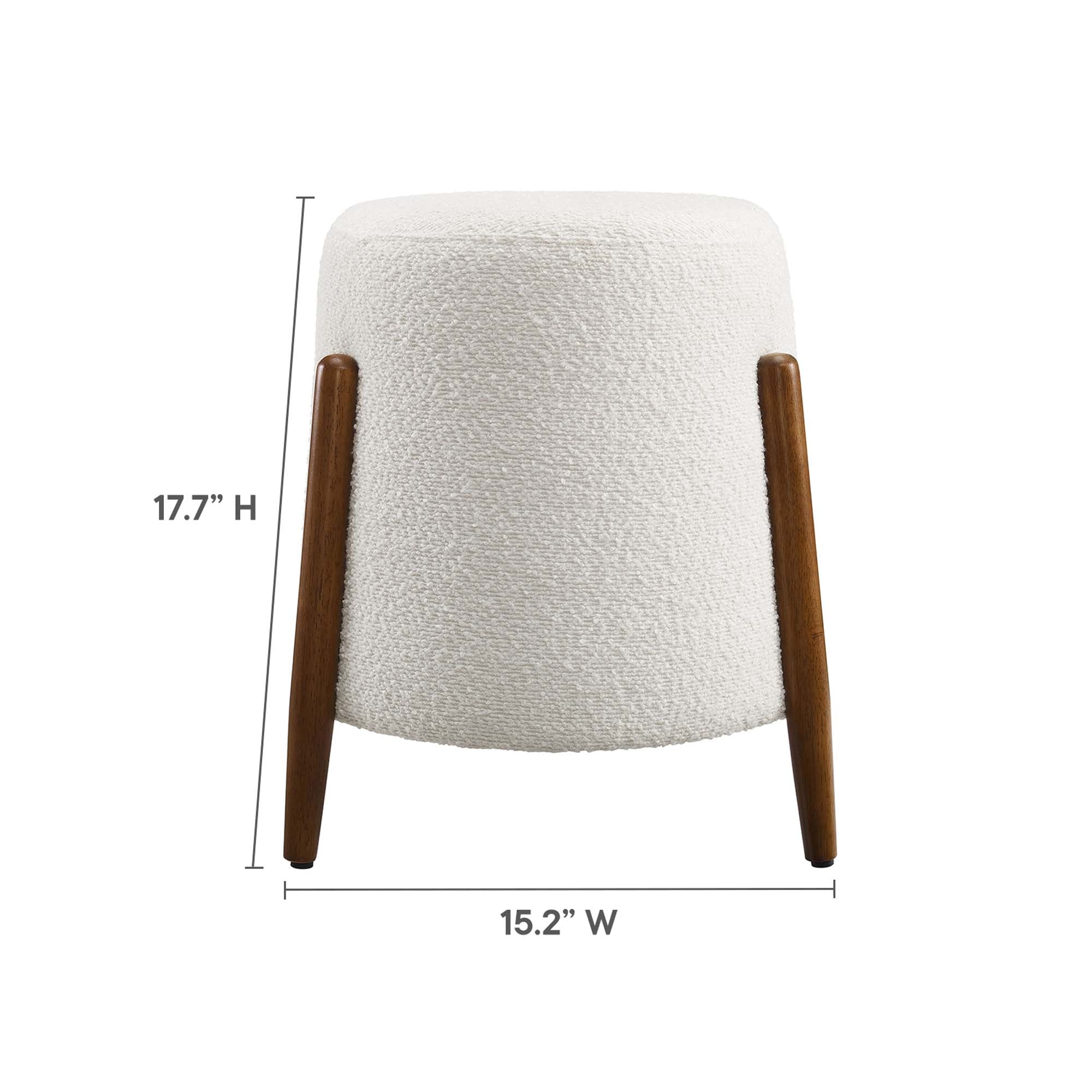 Modway Riven Upholstered Boucle Fabric Ottoman