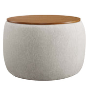 Modway Perla Woven Heathered Fabric Upholstered Storage Ottoman