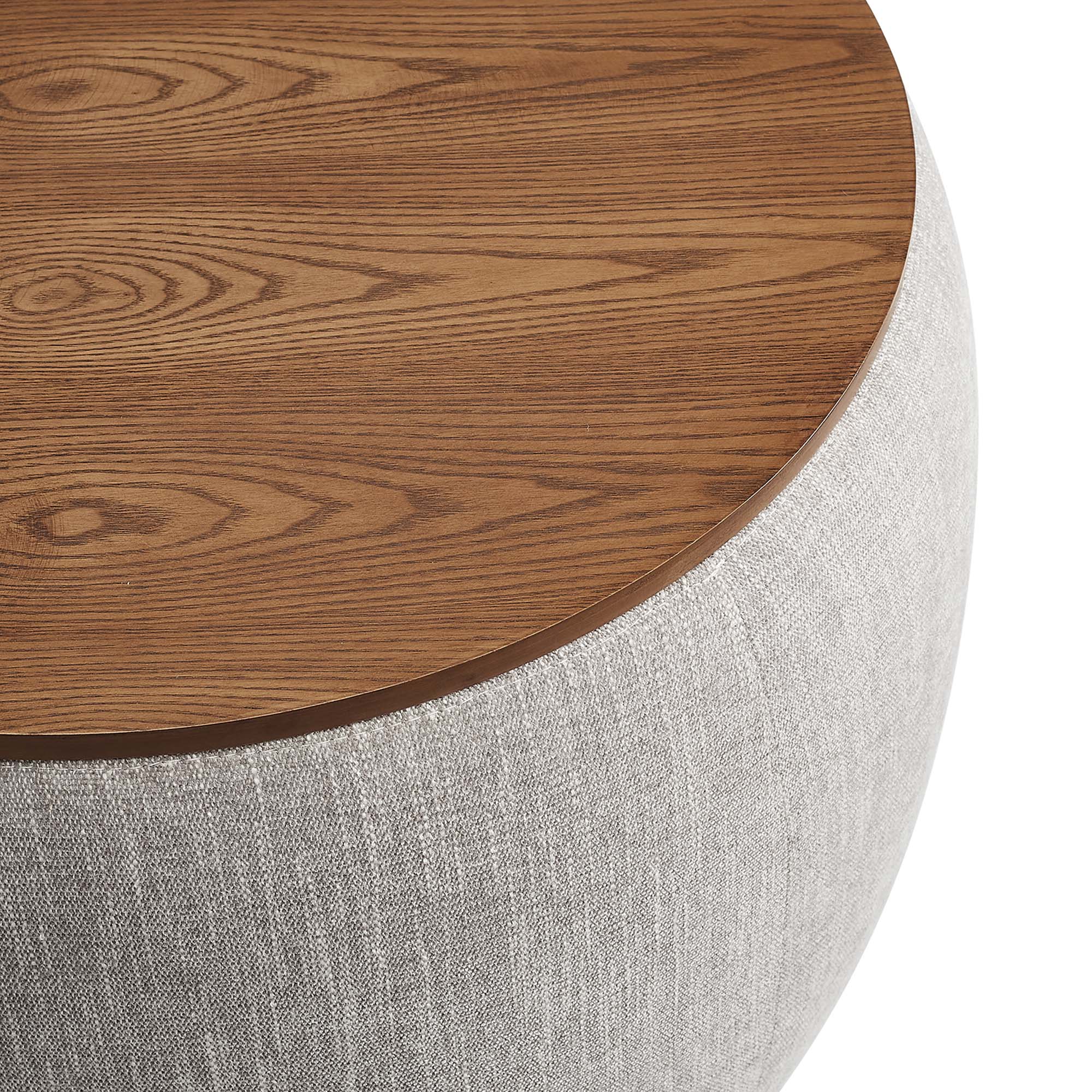 Modway Perla Woven Heathered Fabric Upholstered Storage Ottoman