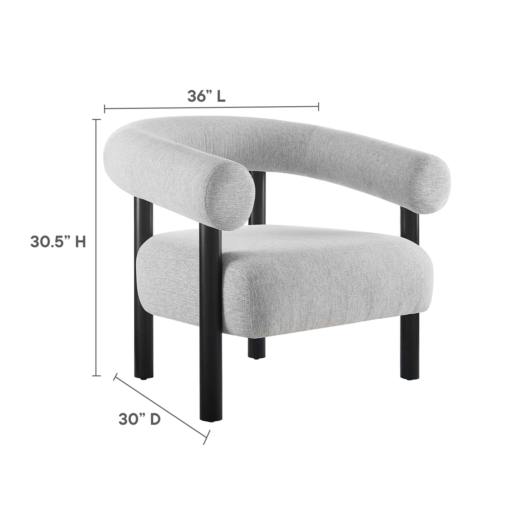 Modway Sable Upholstered Fabric Armchair