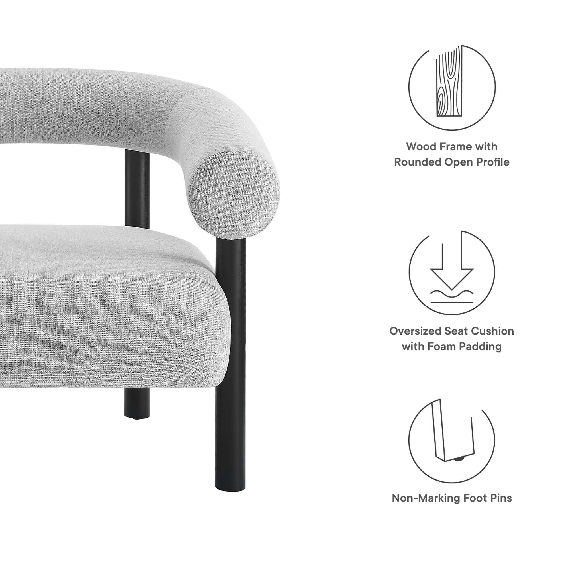 Modway Sable Upholstered Fabric Armchair