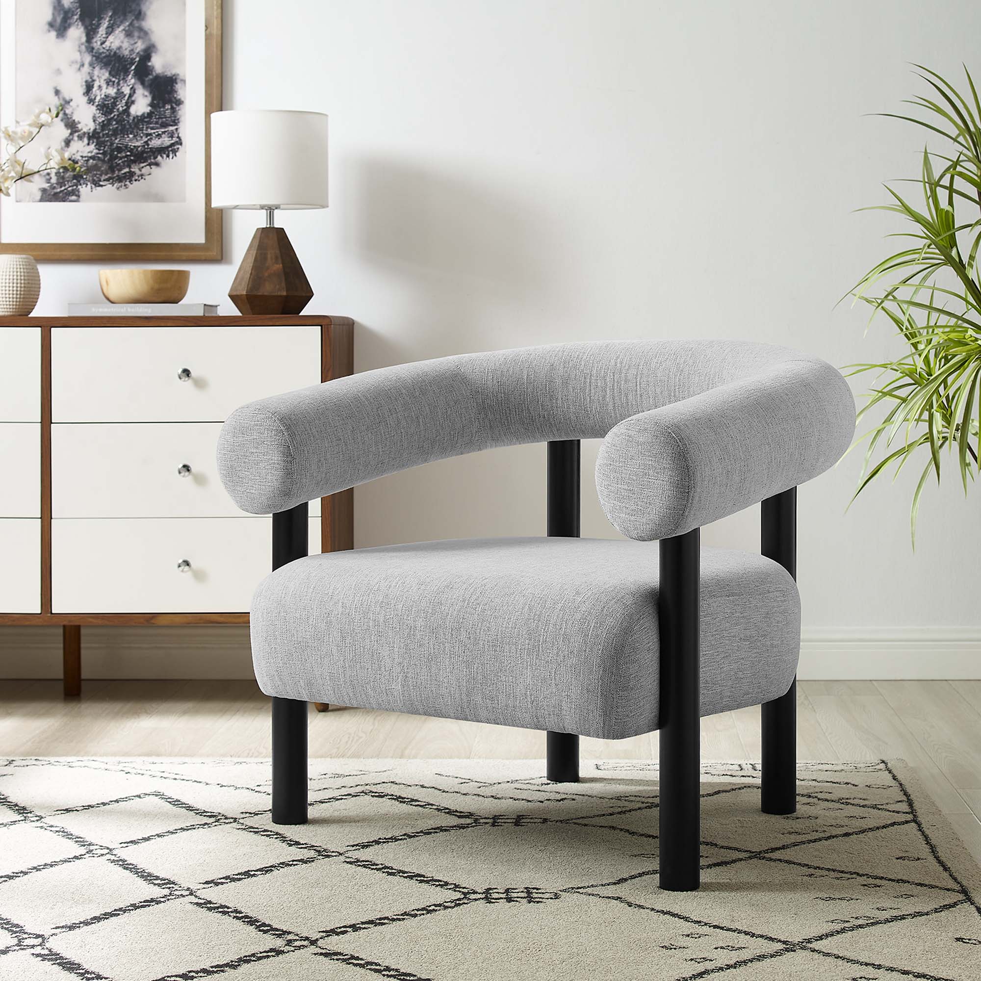 Modway Sable Upholstered Fabric Armchair