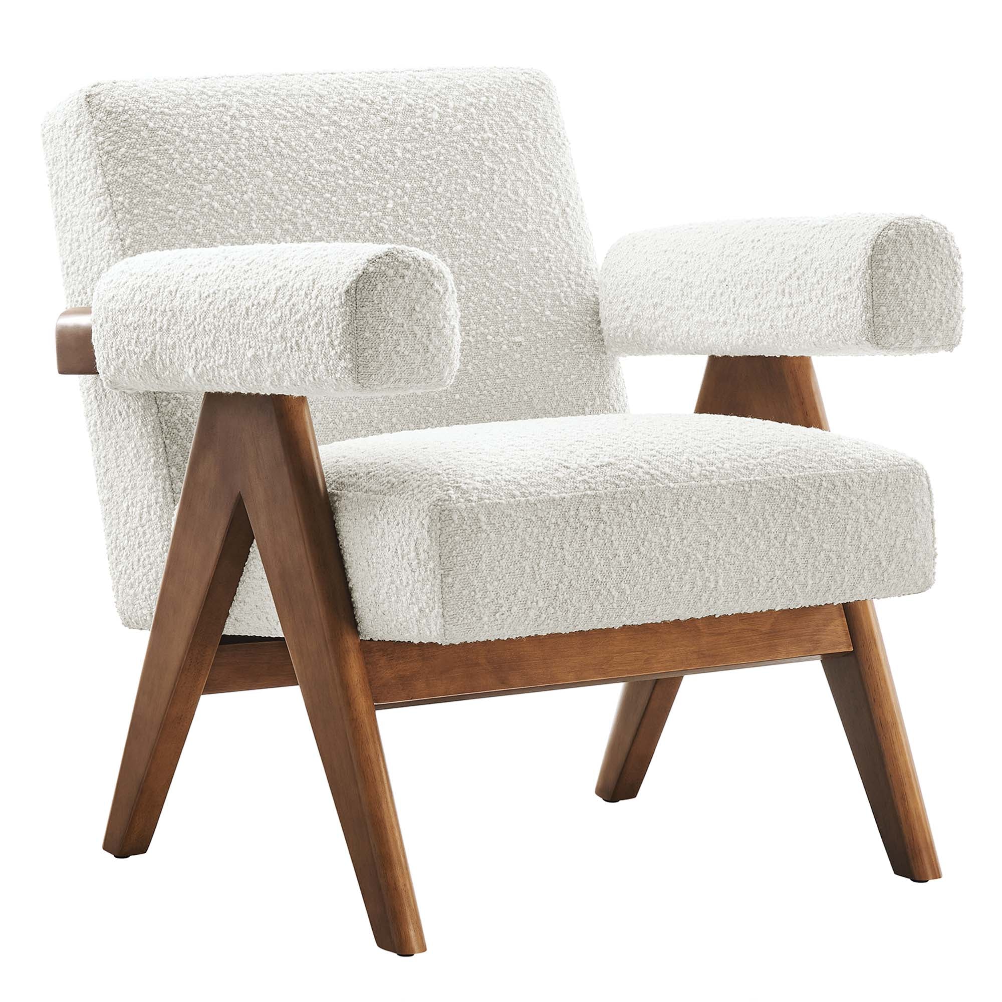 Modway Lyra Boucle Fabric Armchair Set of 2