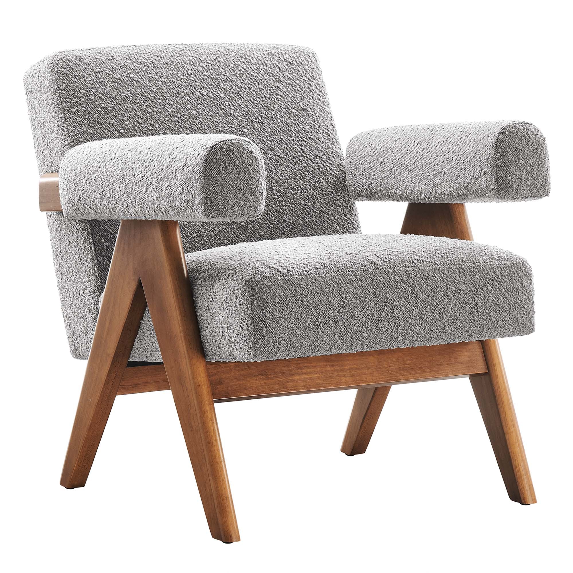 Modway Lyra Boucle Fabric Armchair Set of 2