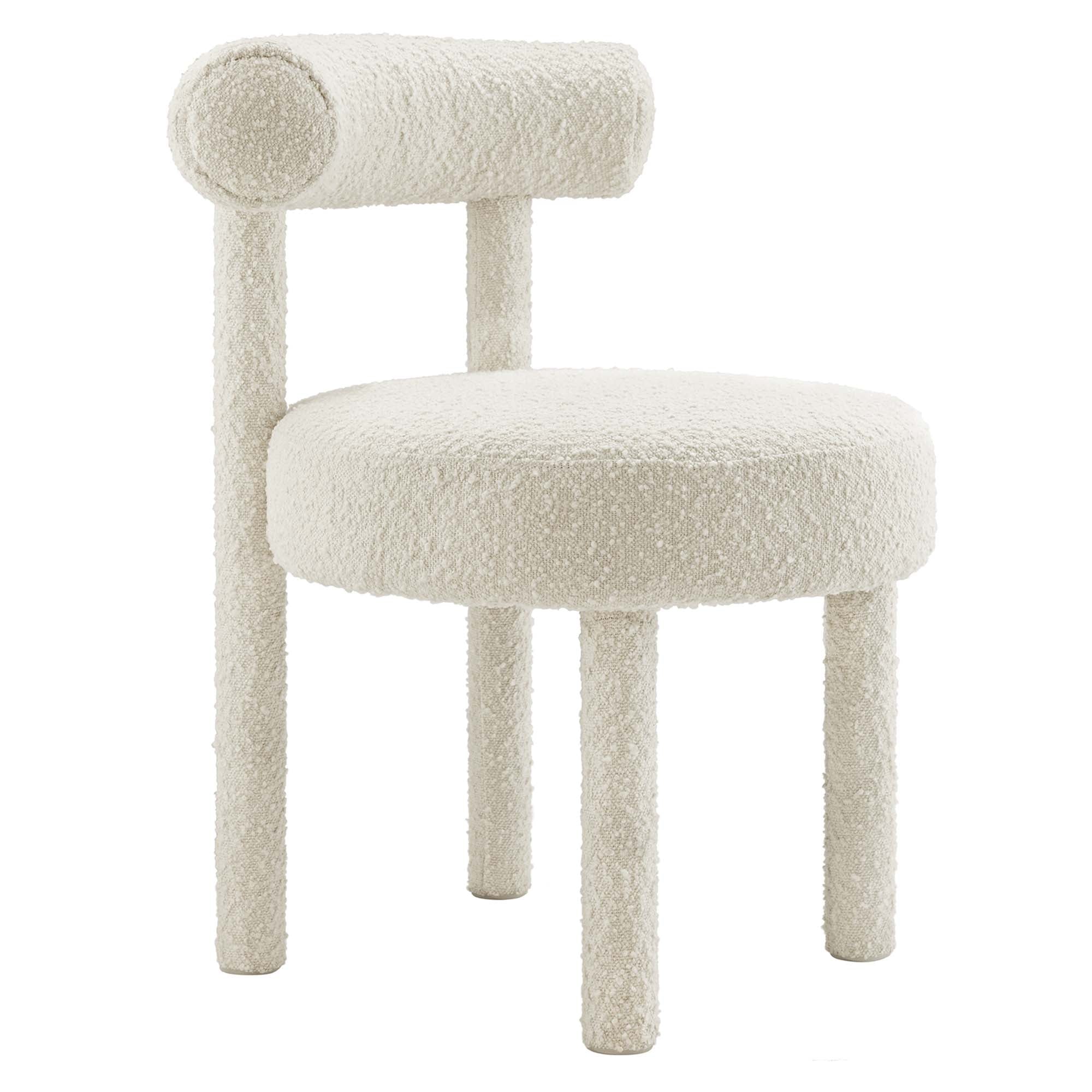Modway Toulouse Boucle Fabric Dining Chair Set of 2