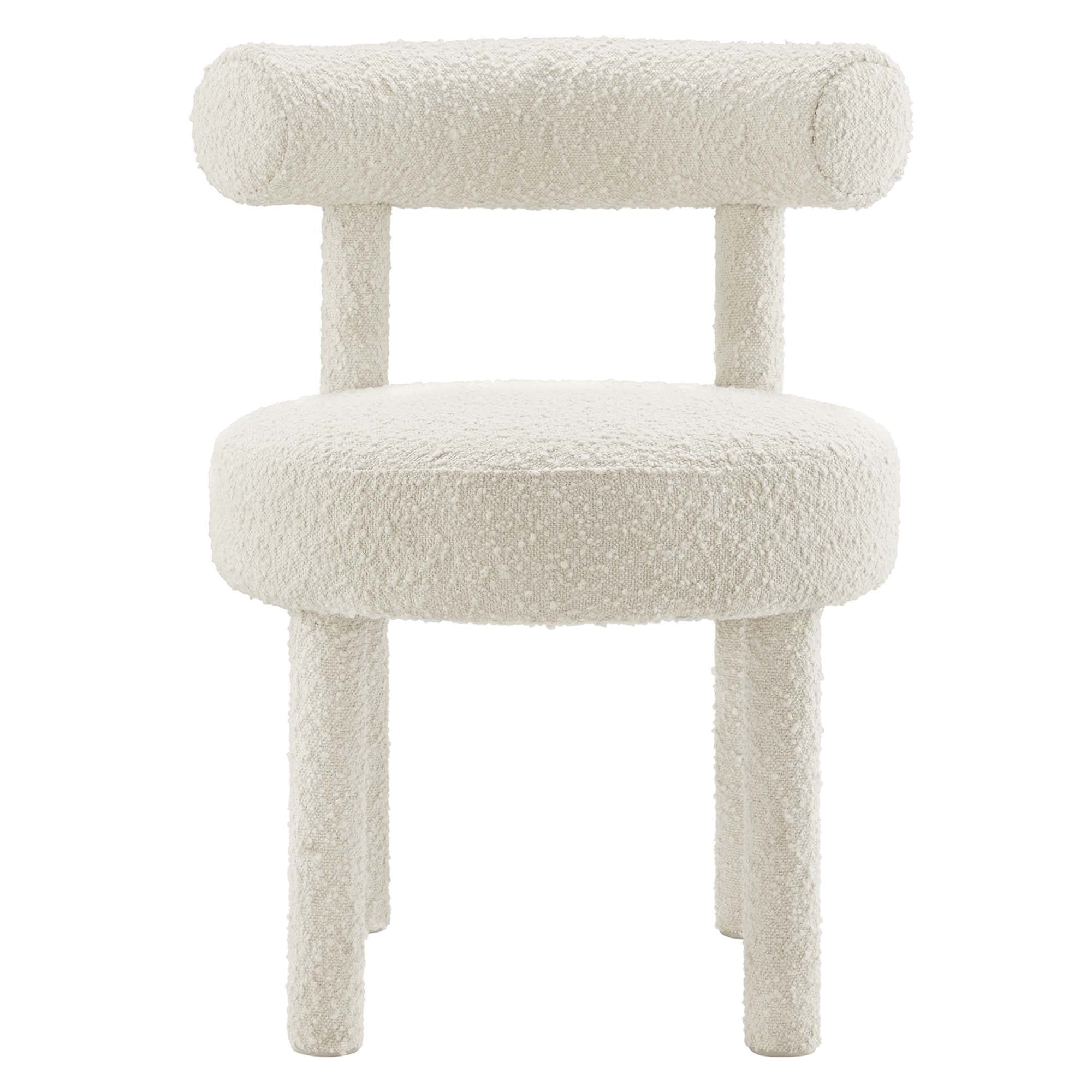 Modway Toulouse Boucle Fabric Dining Chair Set of 2