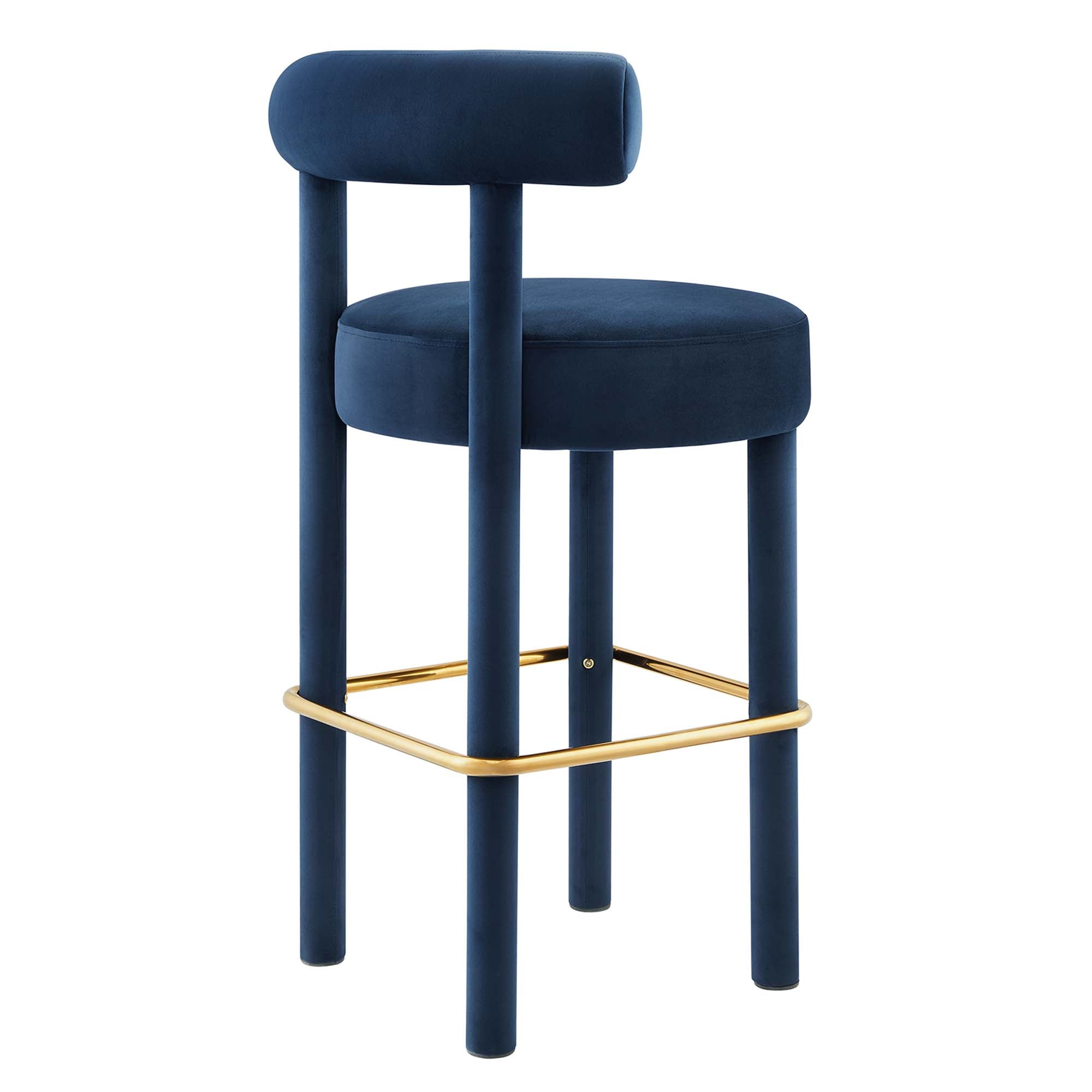 Modway Toulouse Performance Velvet Bar Stool Set of 2