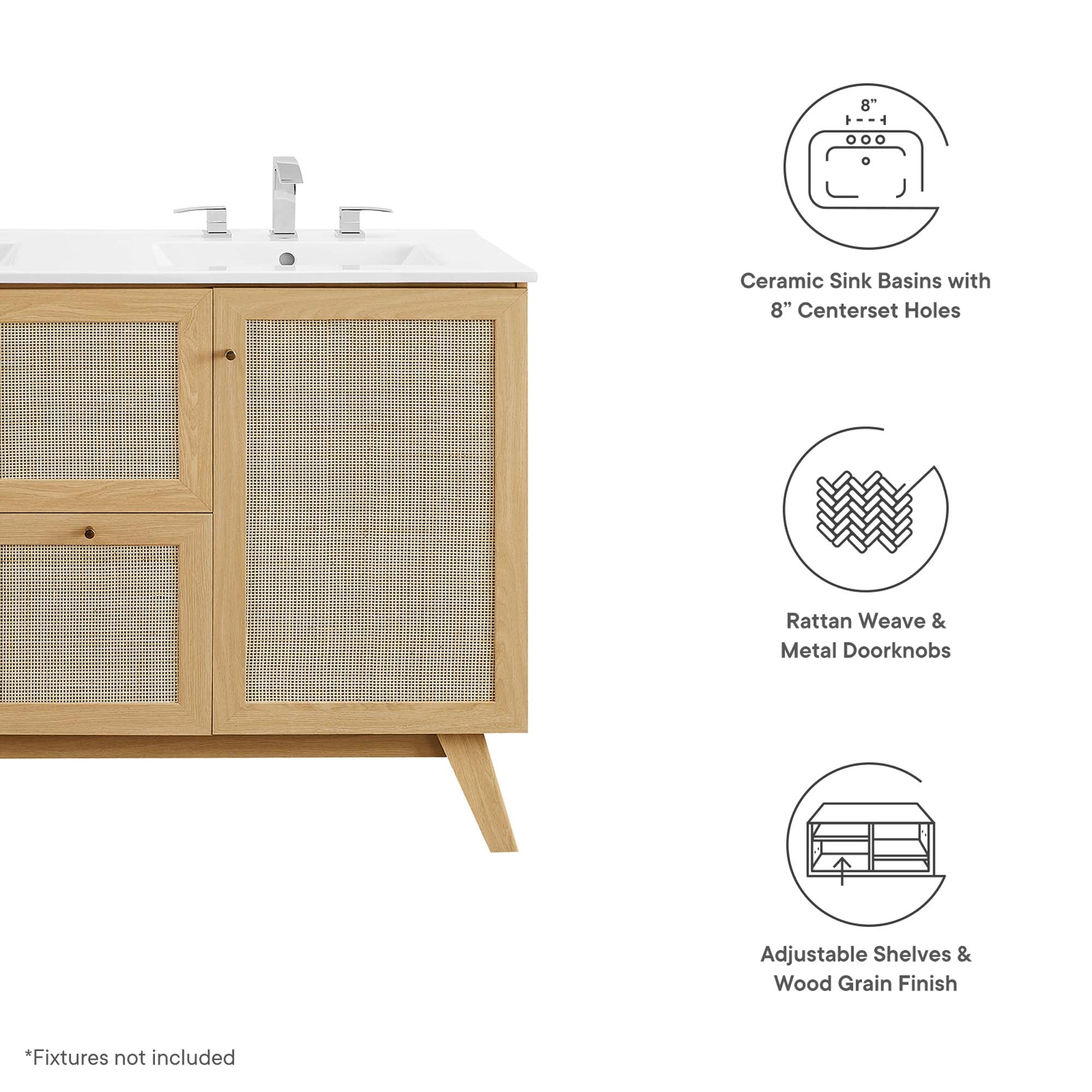 Modway Soma 48” Double Sink Bathroom Vanity