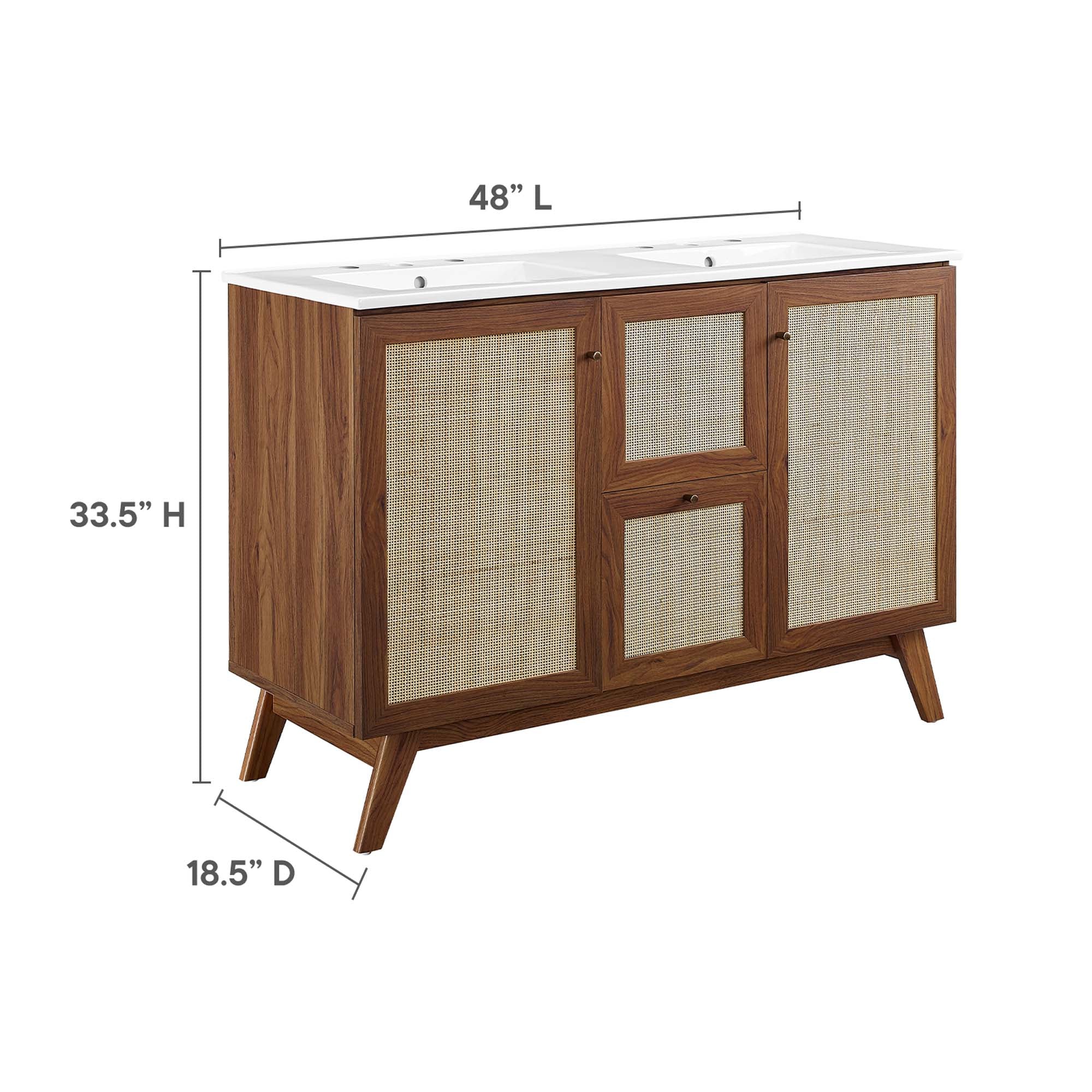 Modway Soma 48” Double Sink Bathroom Vanity