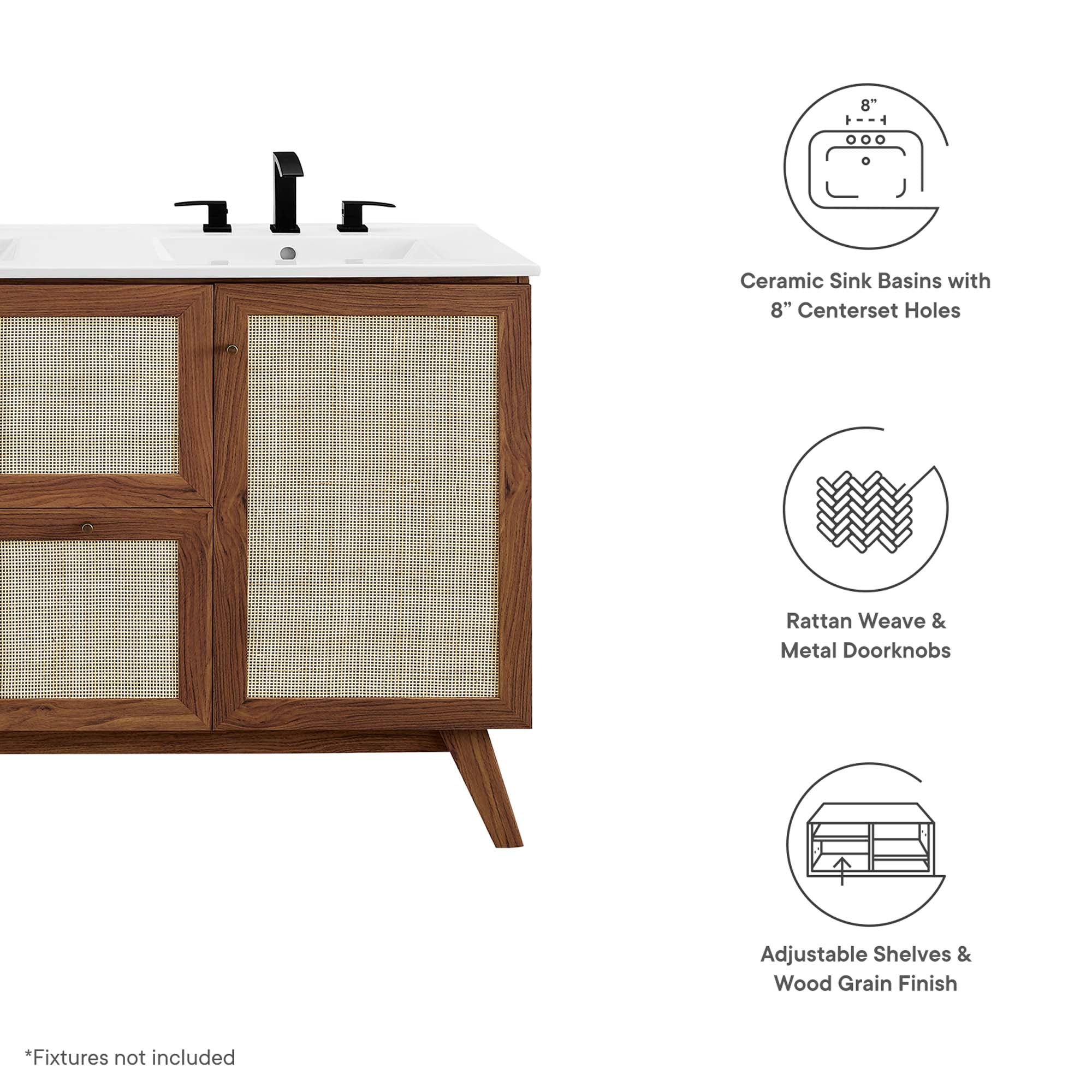 Modway Soma 48” Double Sink Bathroom Vanity