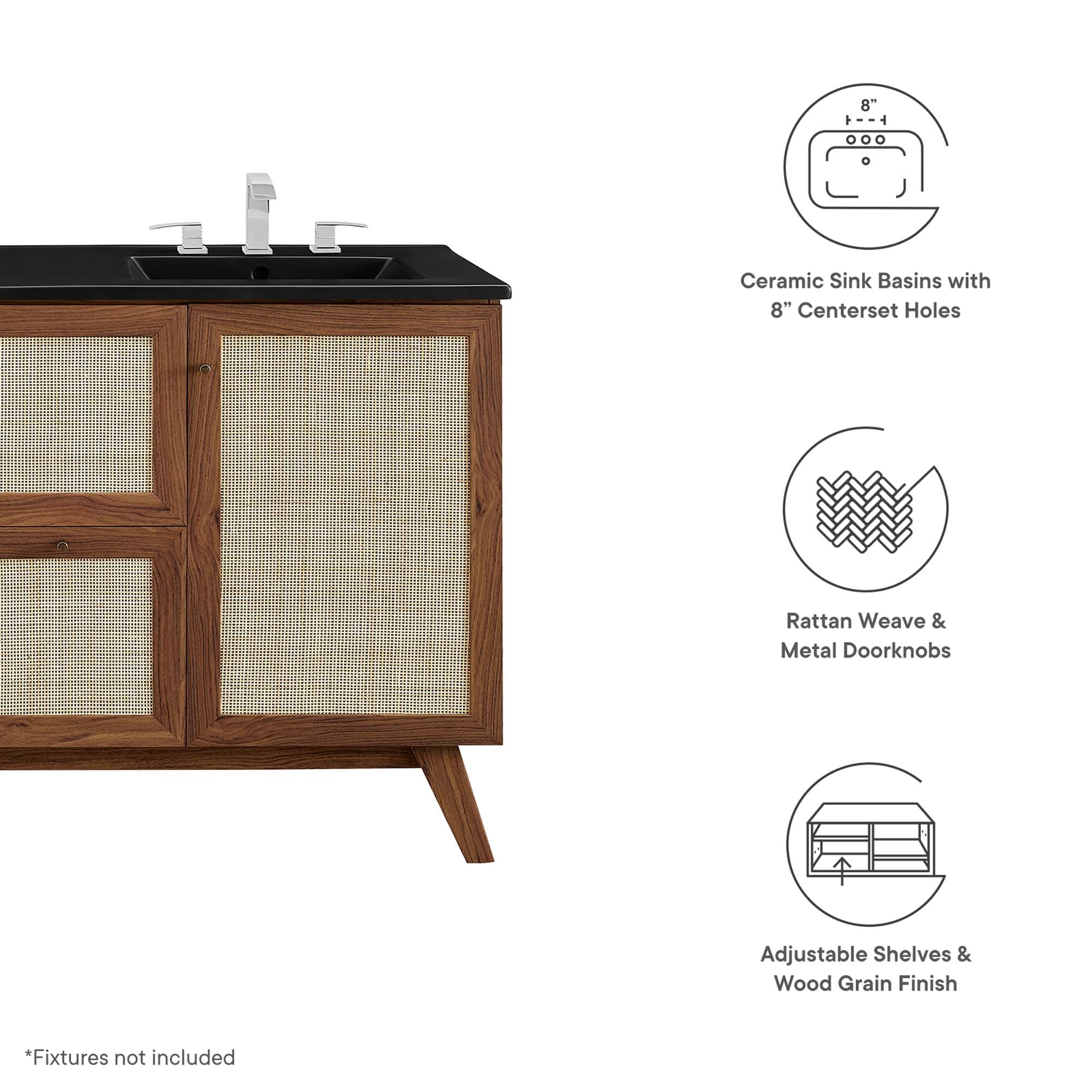 Modway Soma 48” Double Sink Bathroom Vanity