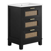 Modway Dixie 24" Solid Wood Bathroom Vanity