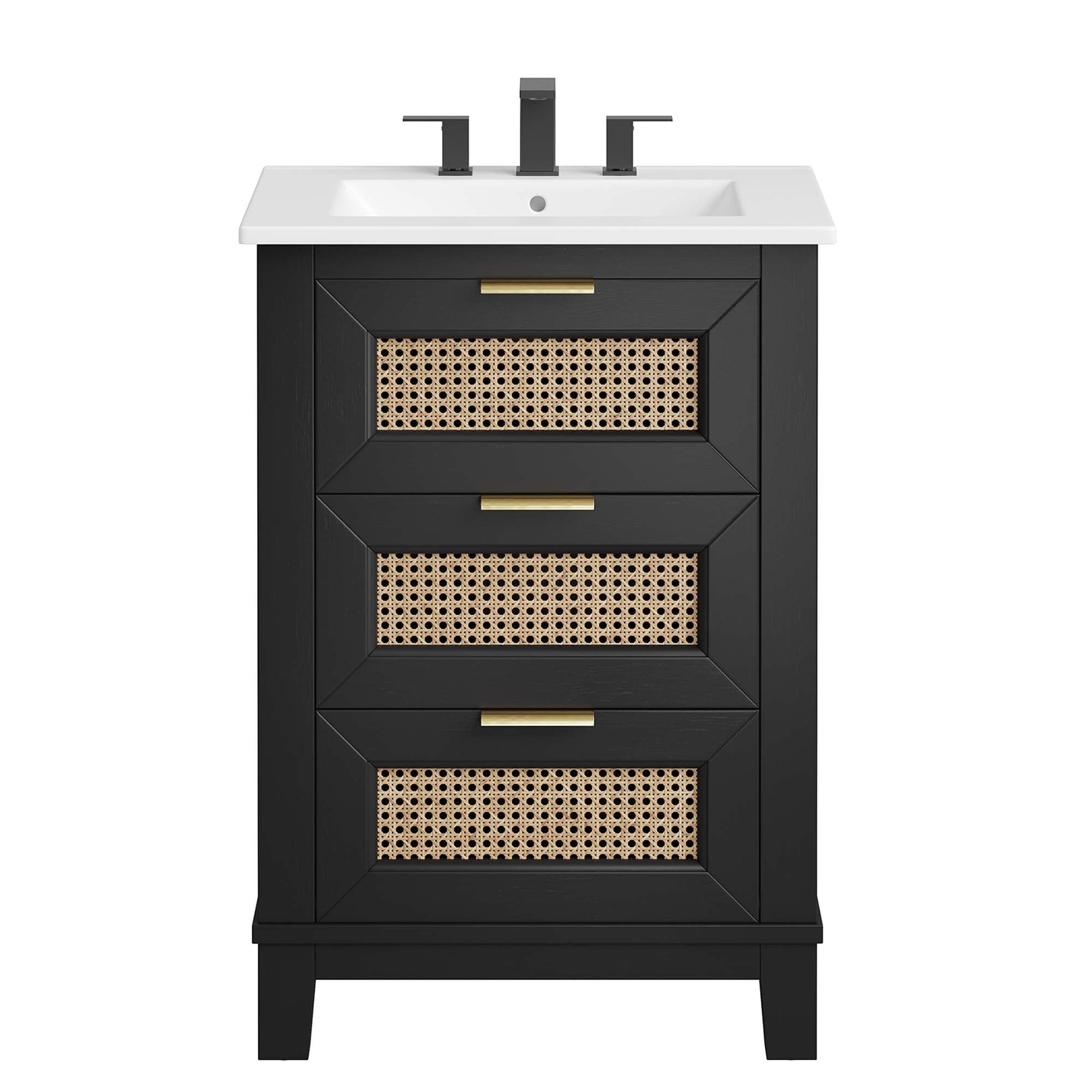 Modway Dixie 24" Solid Wood Bathroom Vanity