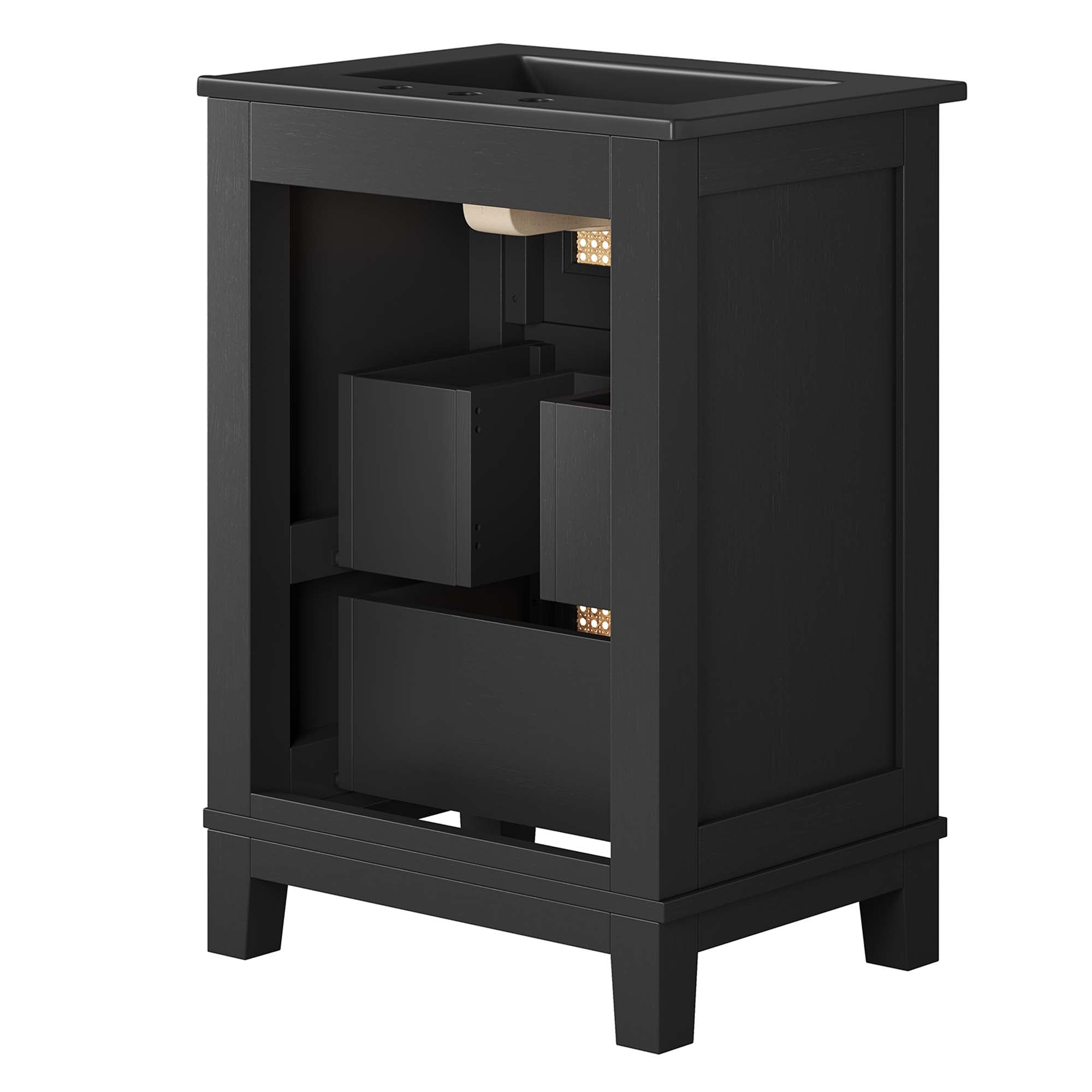 Modway Dixie 24” Solid Wood Bathroom Vanity Cabinet