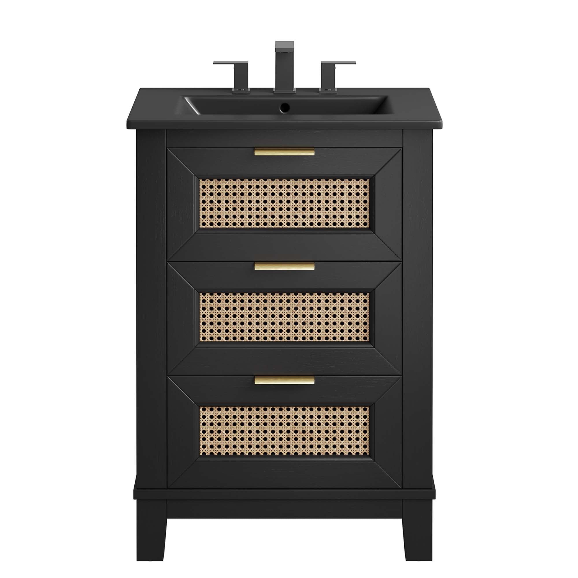 Modway Dixie 24” Solid Wood Bathroom Vanity Cabinet