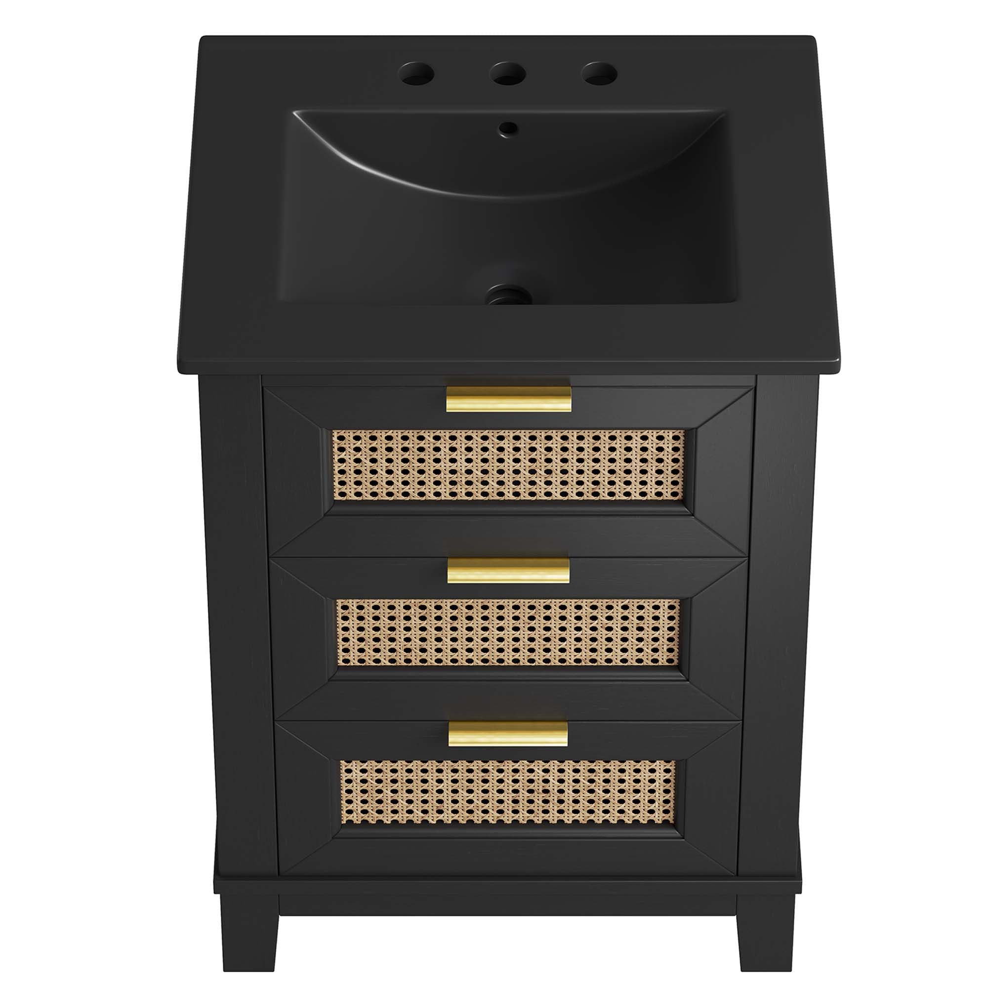 Modway Dixie 24” Solid Wood Bathroom Vanity Cabinet