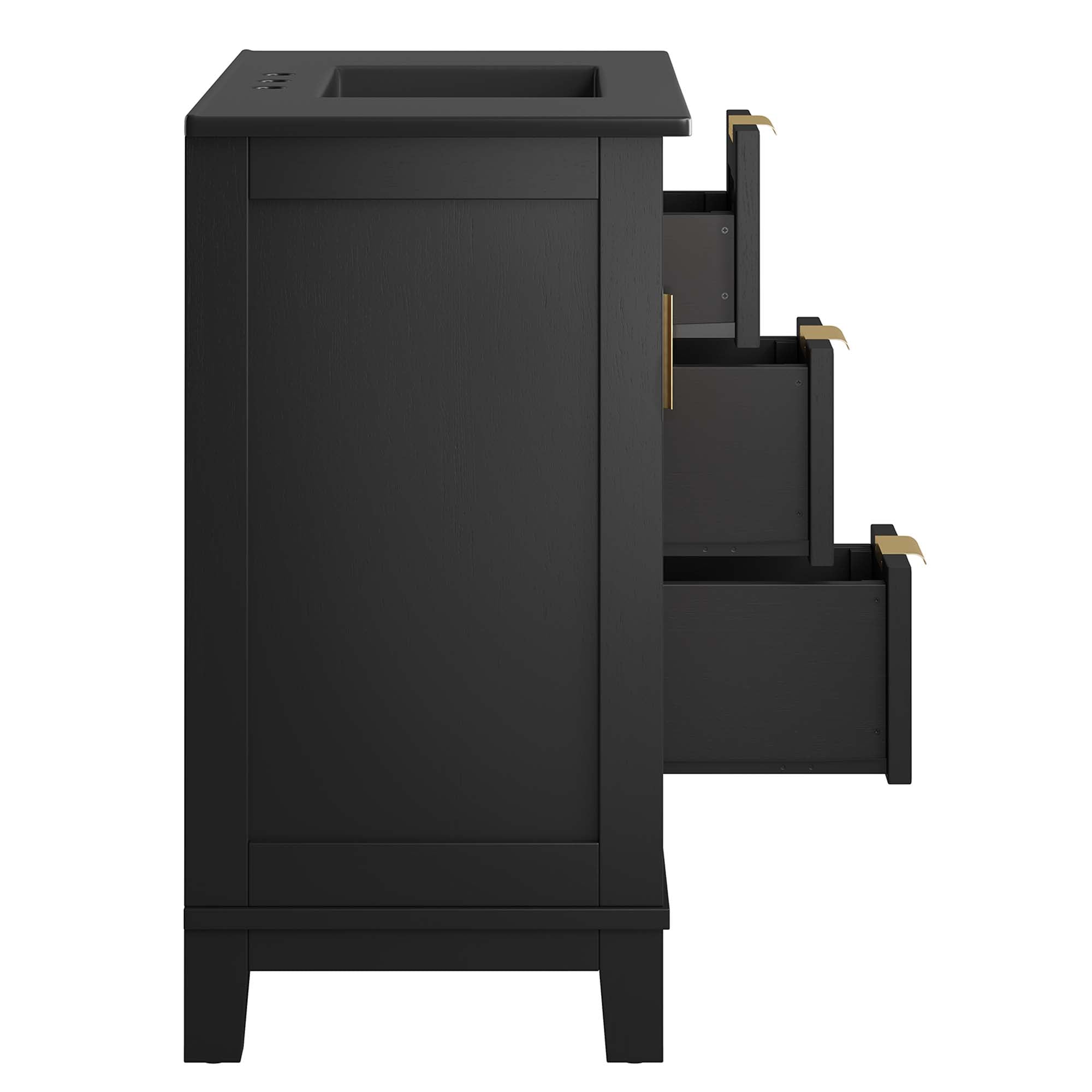 Modway Dixie 36” Solid Wood Bathroom Vanity Cabinet