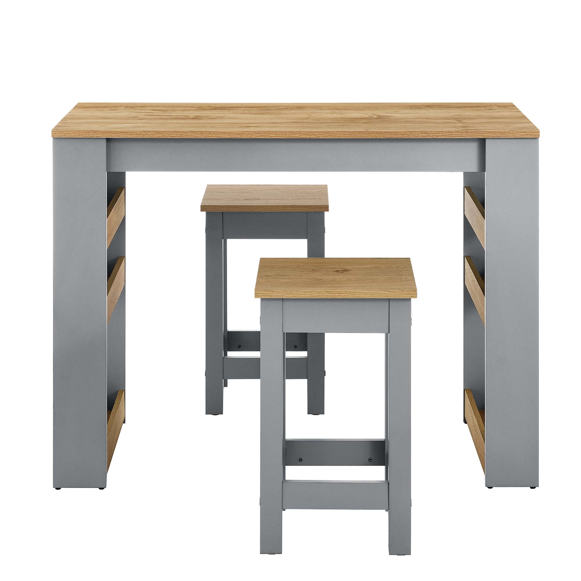 Modway Galley 3-Piece Kitchen Island and Stool Set