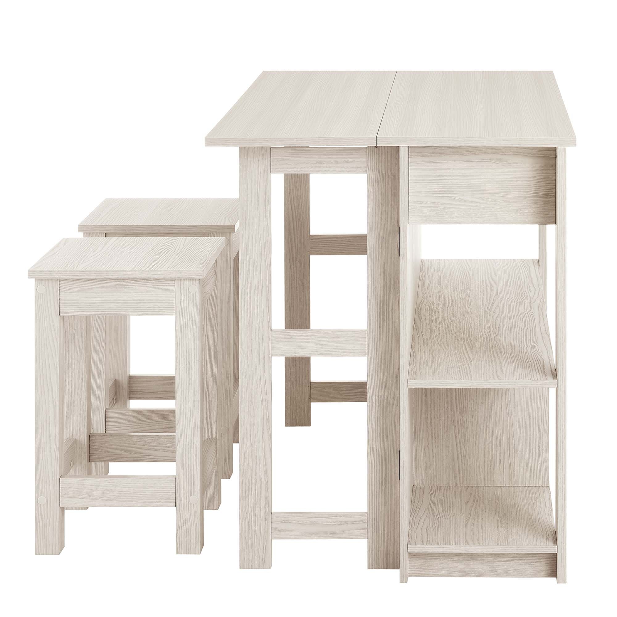 Modway Meadowbrook 3-Piece Kitchen Island and Stool Set