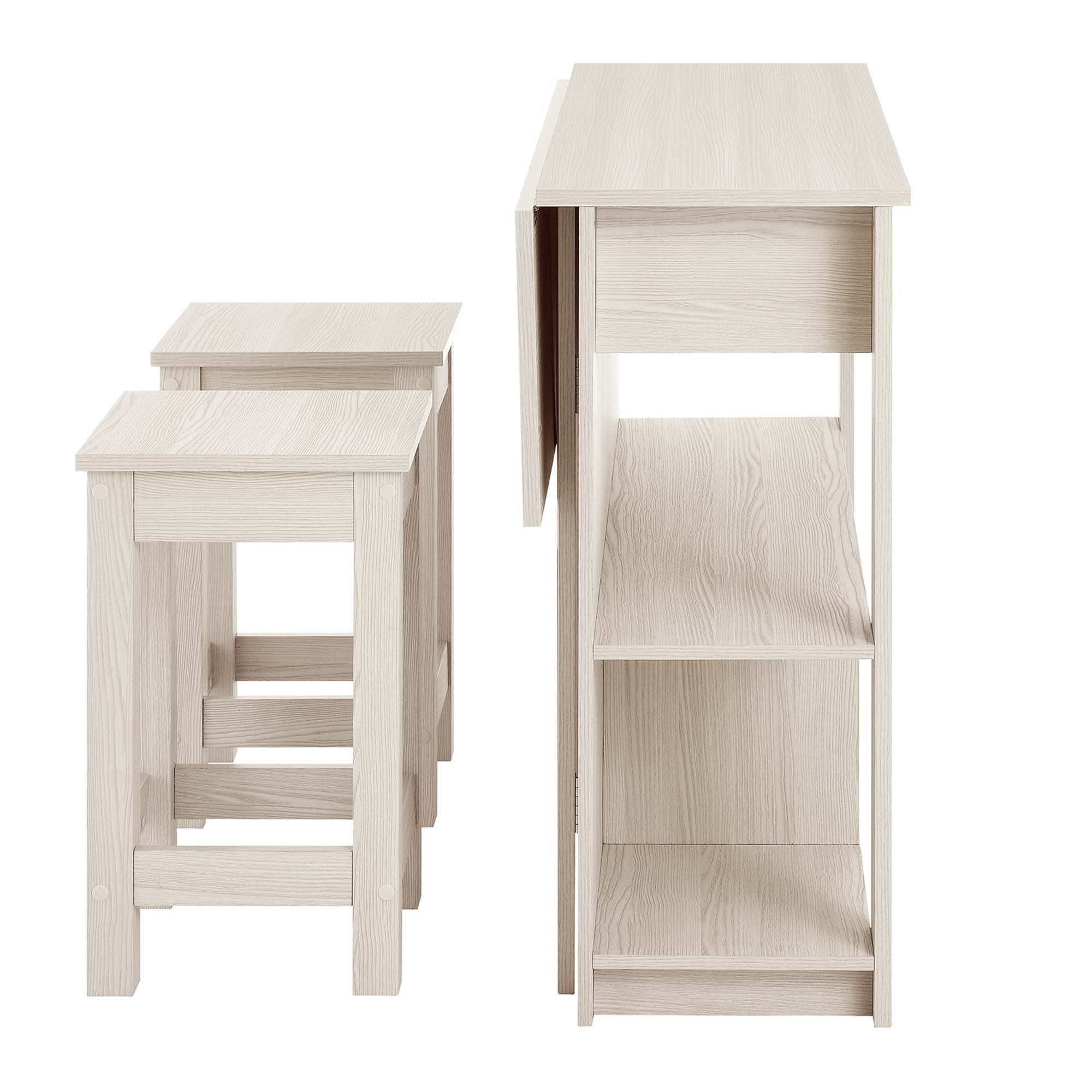 Modway Meadowbrook 3-Piece Kitchen Island and Stool Set