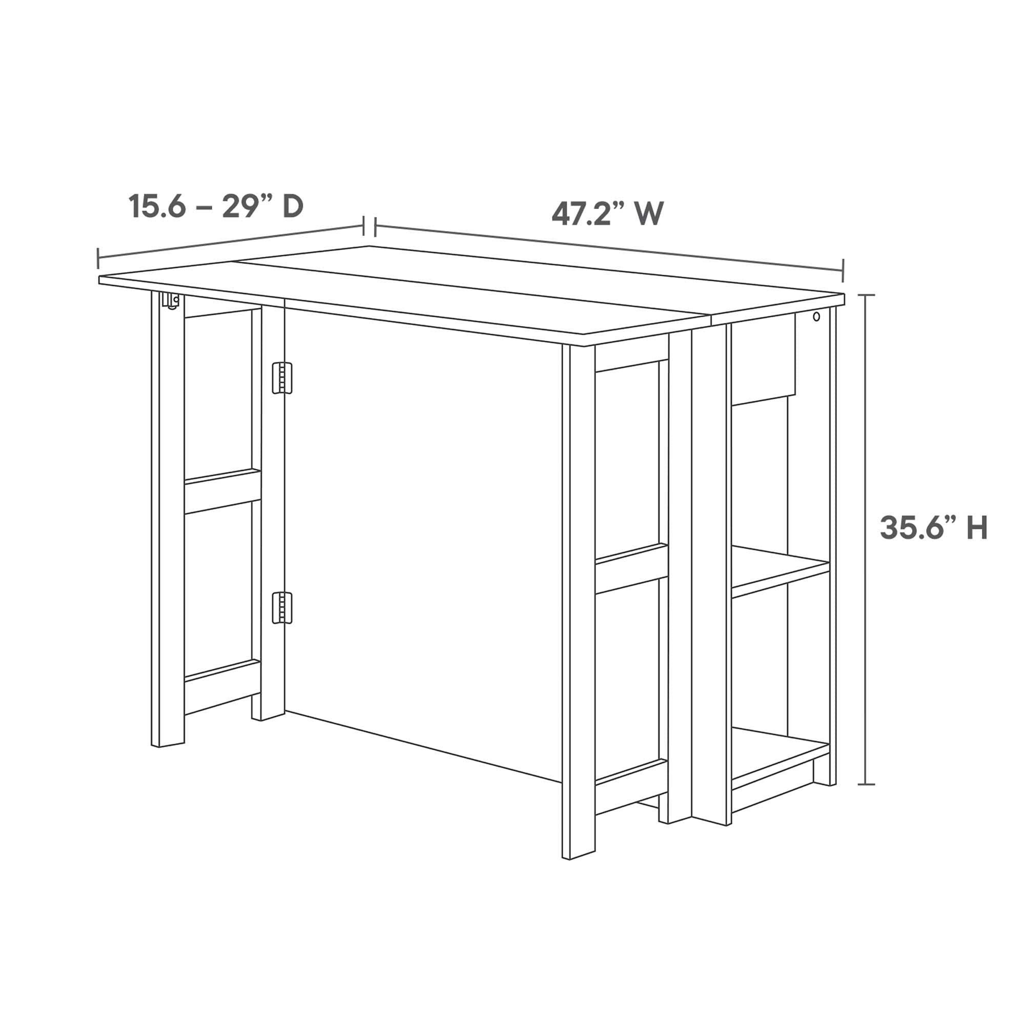 Modway Meadowbrook 3-Piece Kitchen Island and Stool Set