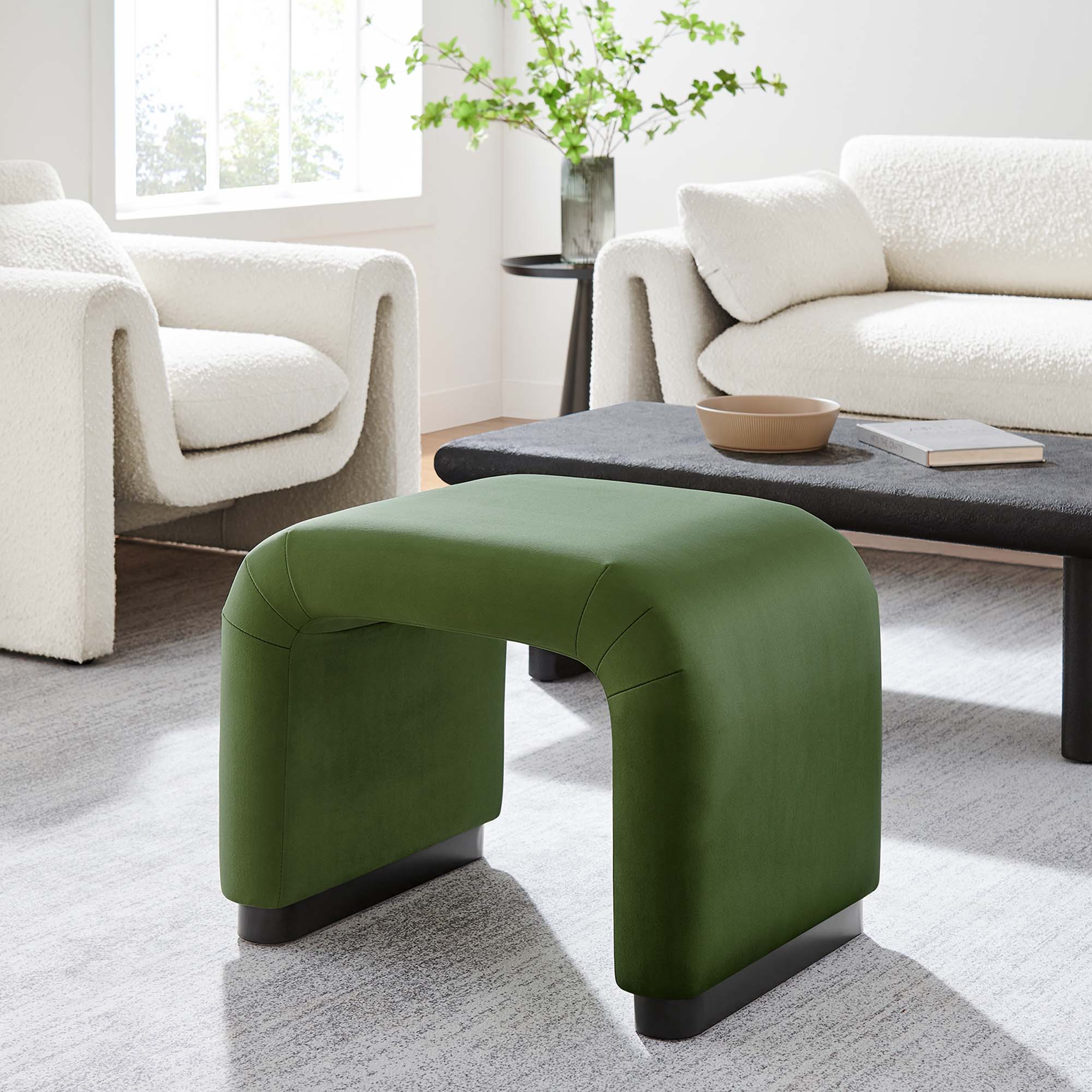 Modway Koda Performance Velvet Waterfall Stool