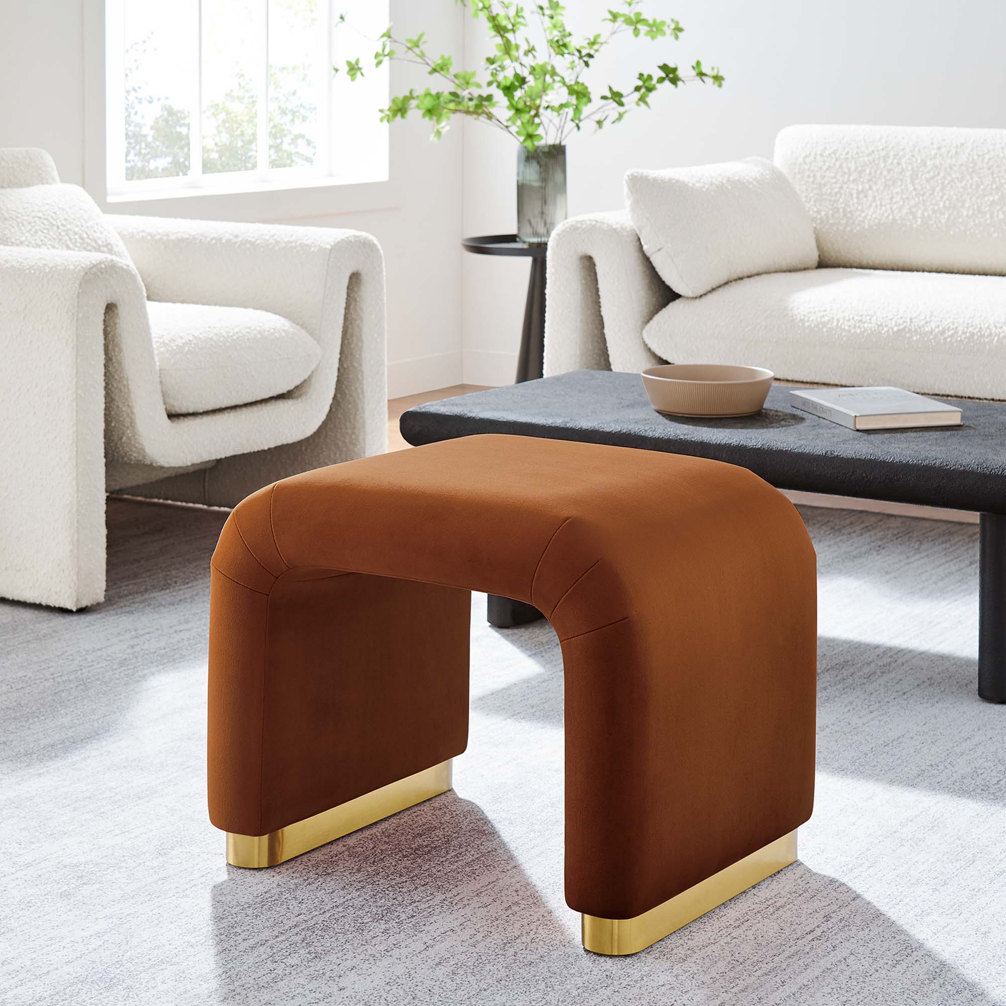 Modway Koda Performance Velvet Waterfall Stool