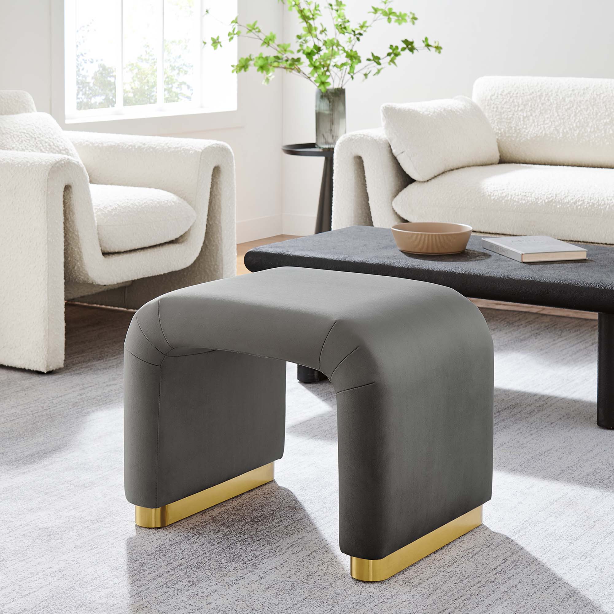 Modway Koda Performance Velvet Waterfall Stool